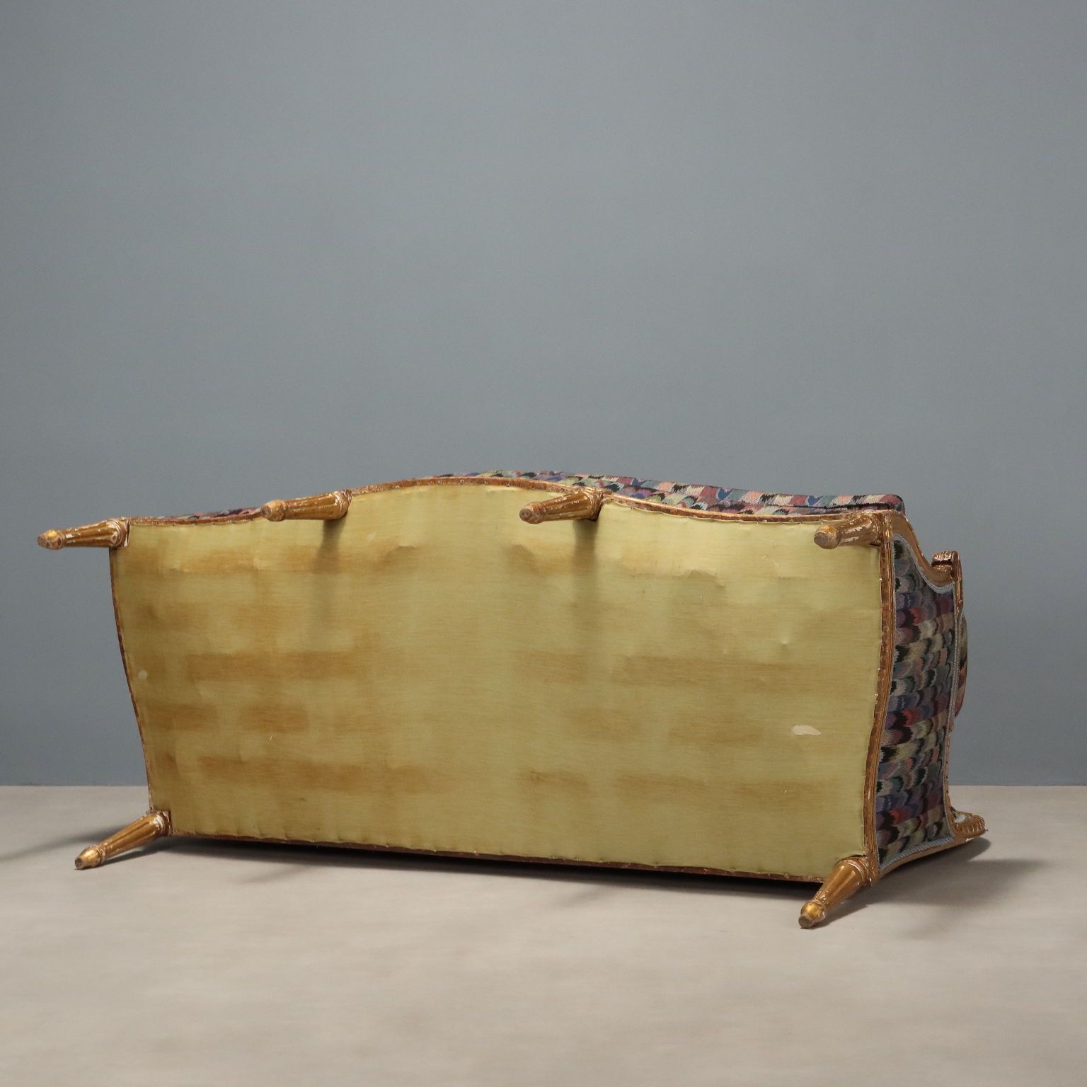 Meubels Sofa Neoclassische Stijl Gesneden Hout Italië 19e Eeuw photo