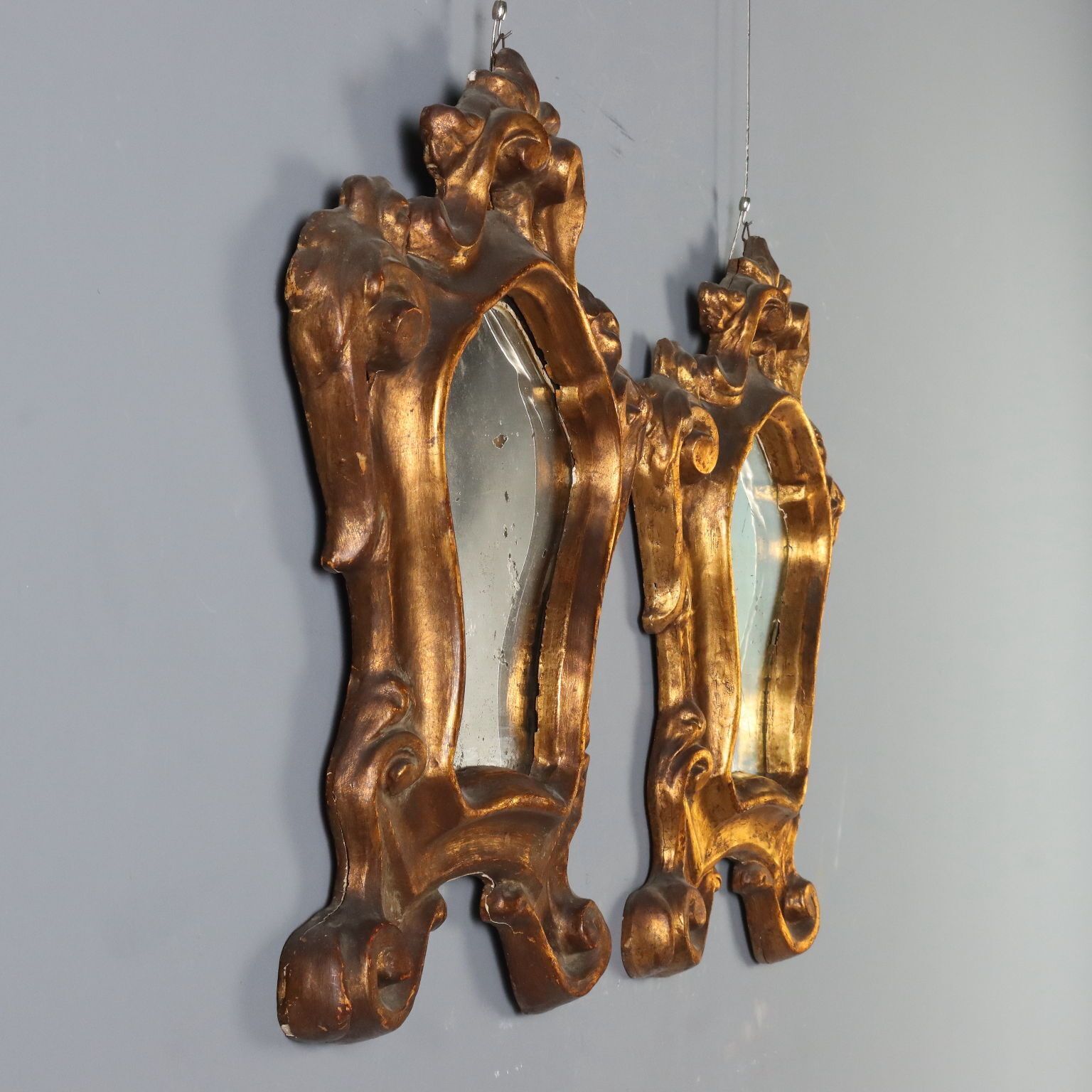 Baroque Mirrors Carved Gilded Wood Italy XVIII Century photo for sale