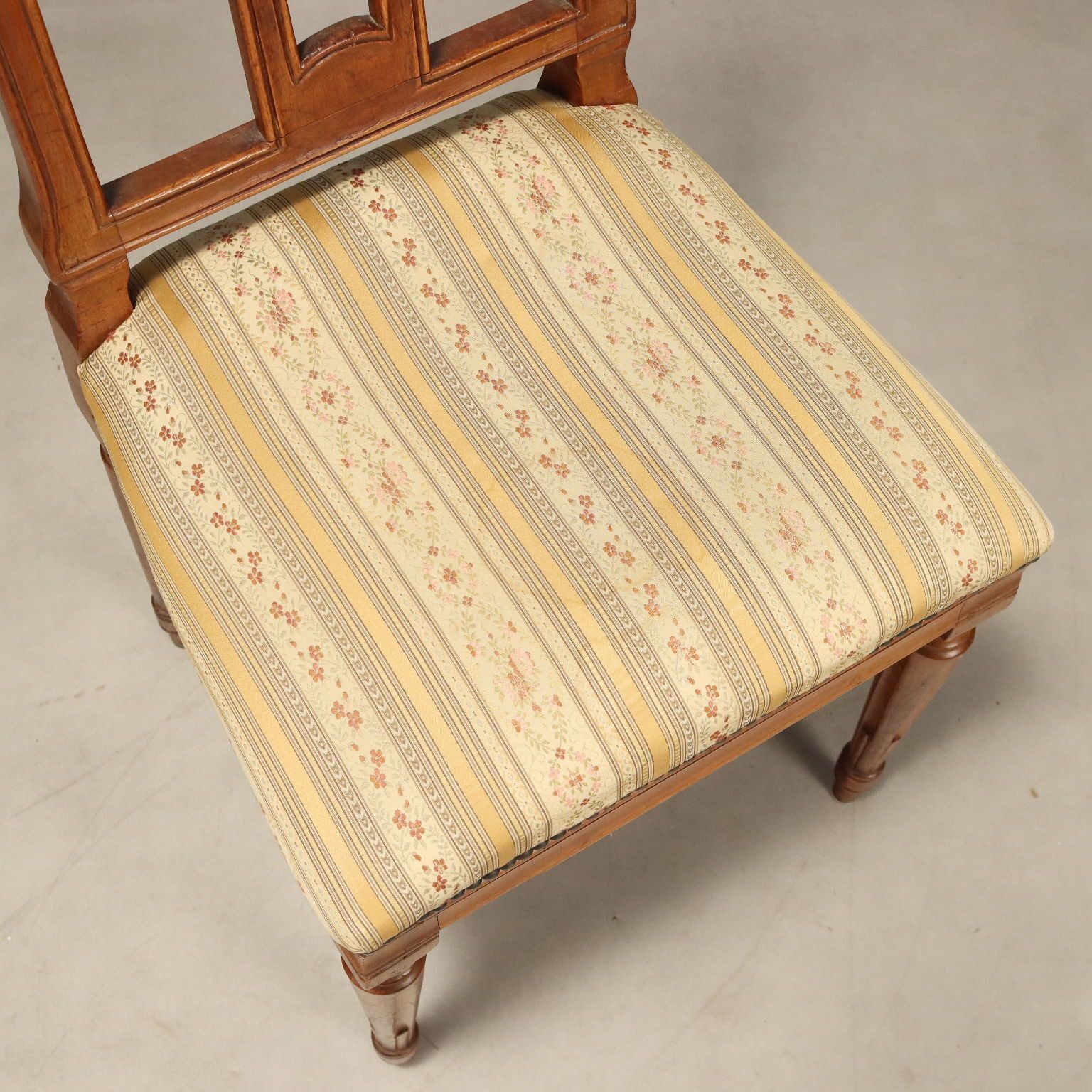 Antique Chairs Walnut Padded Seat Italy Mid XIX Century photo buy