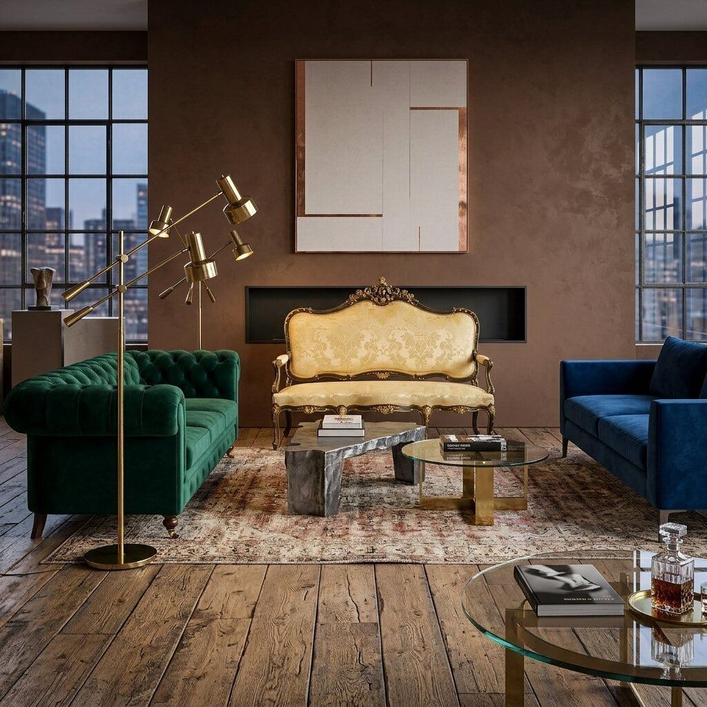 Barokke sofa, gesneden hout, bekleding, Italië, 19e eeuw photo furniture