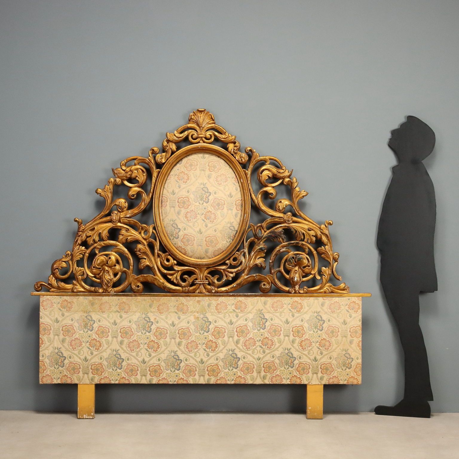 Antique Headboard Carved And Gilded Wood Italy Early XIX Century photo for sale