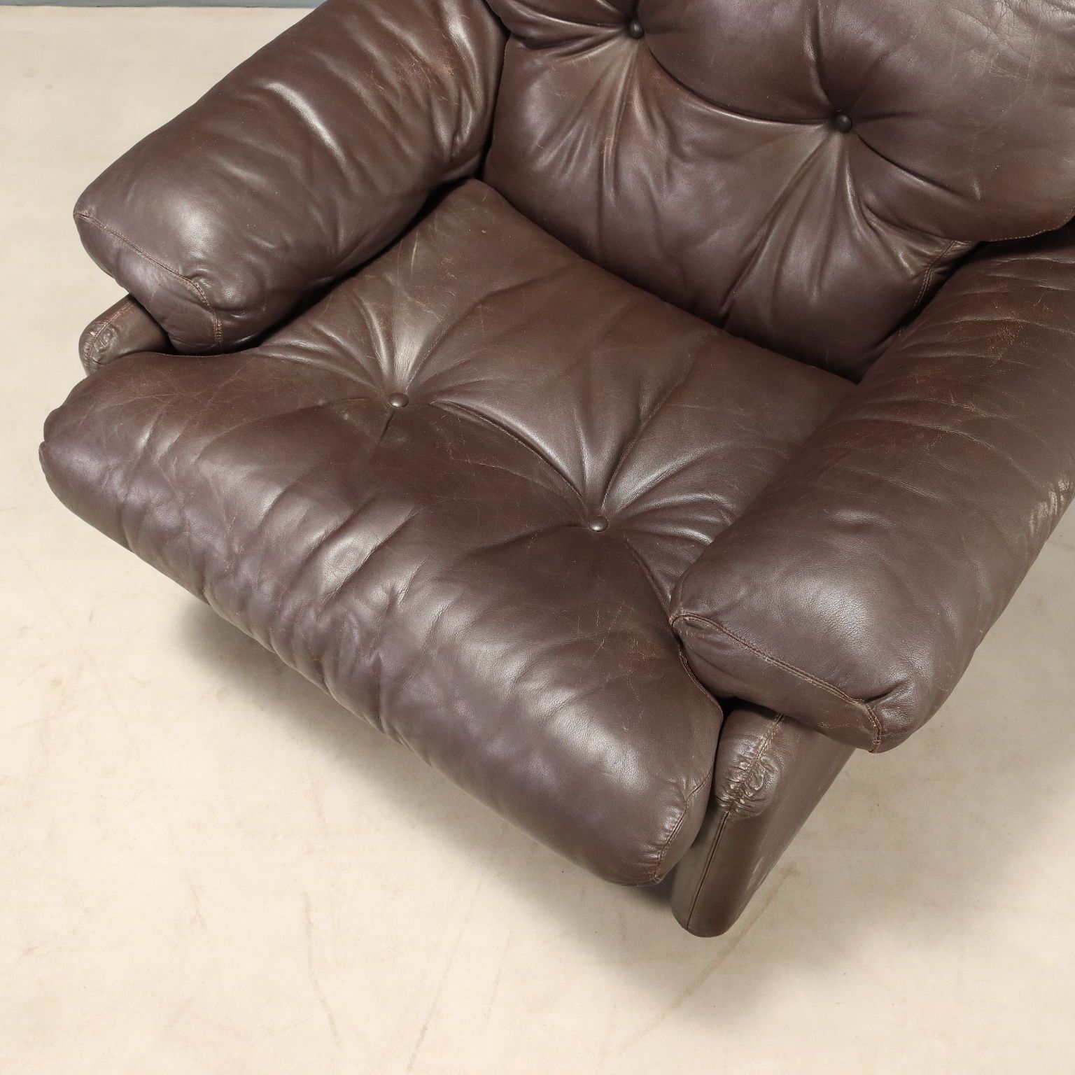 B&B Coronado Armchairs Leather Design Tobia And Afra Scarpa 1970s photo buy