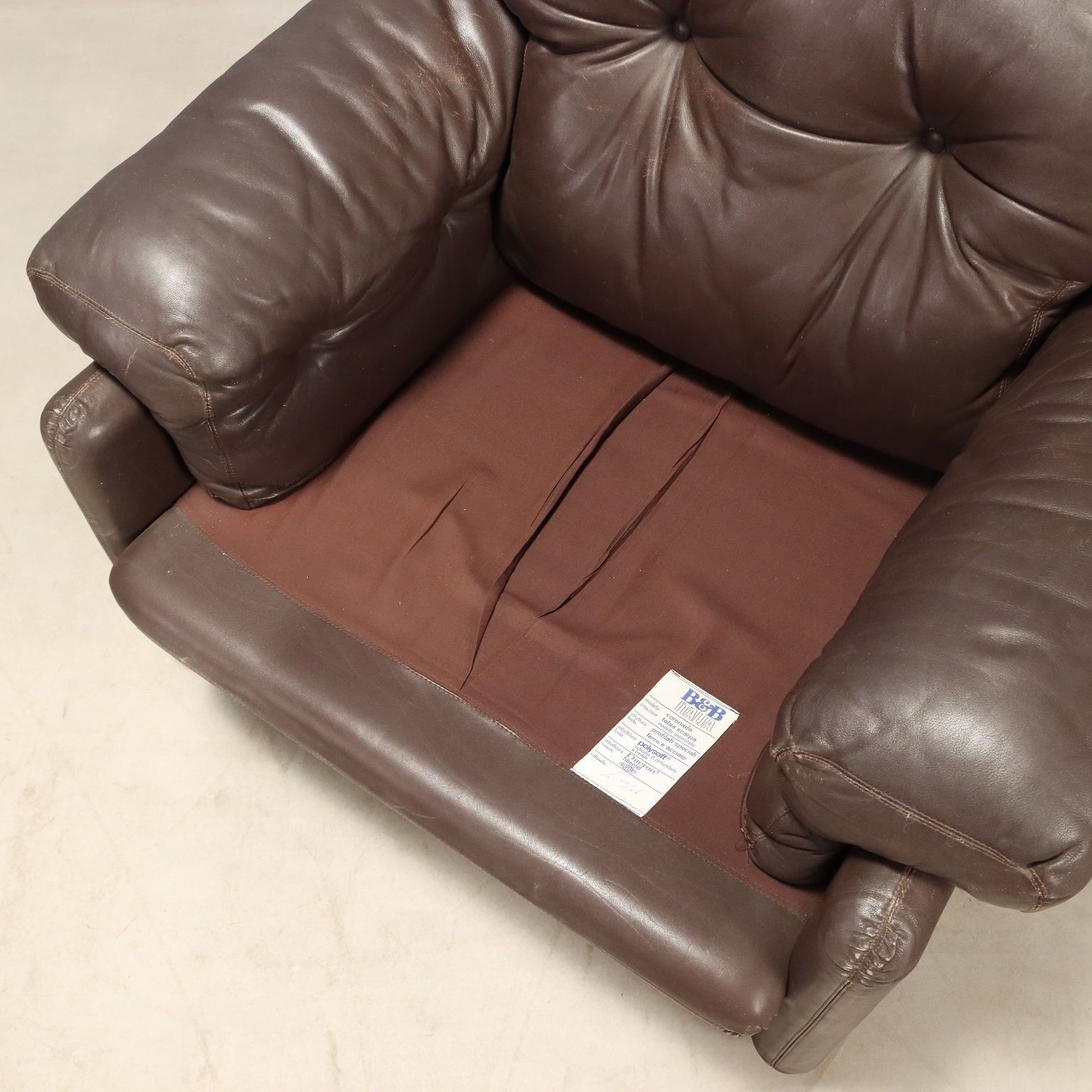 B&B Coronado Armchairs Leather Design Tobia And Afra Scarpa 1970s photo vintage