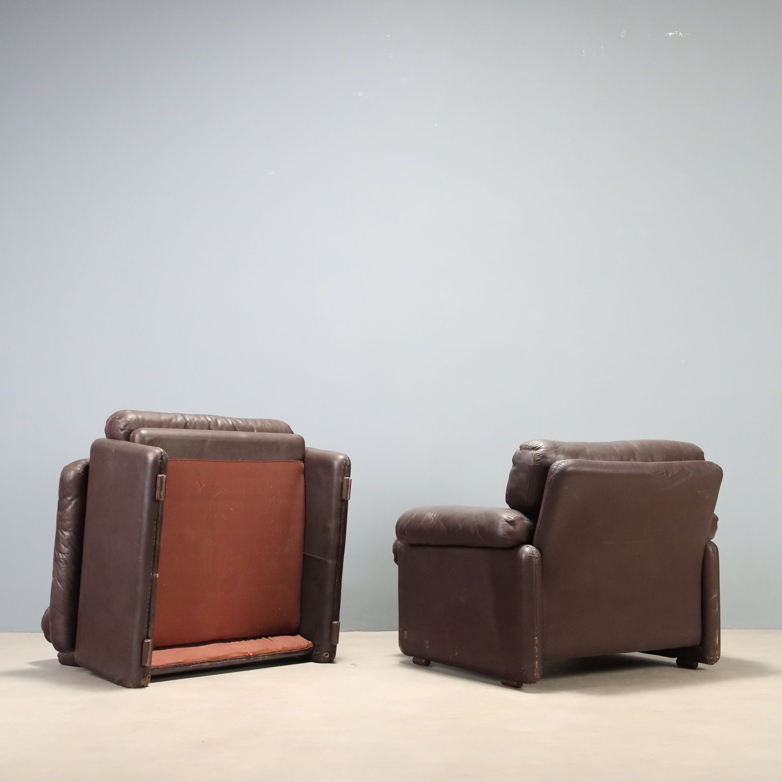 photo for sale Fauteuils B&B Coronado en cuir, par Tobia et Afra Scarpa, années 1970