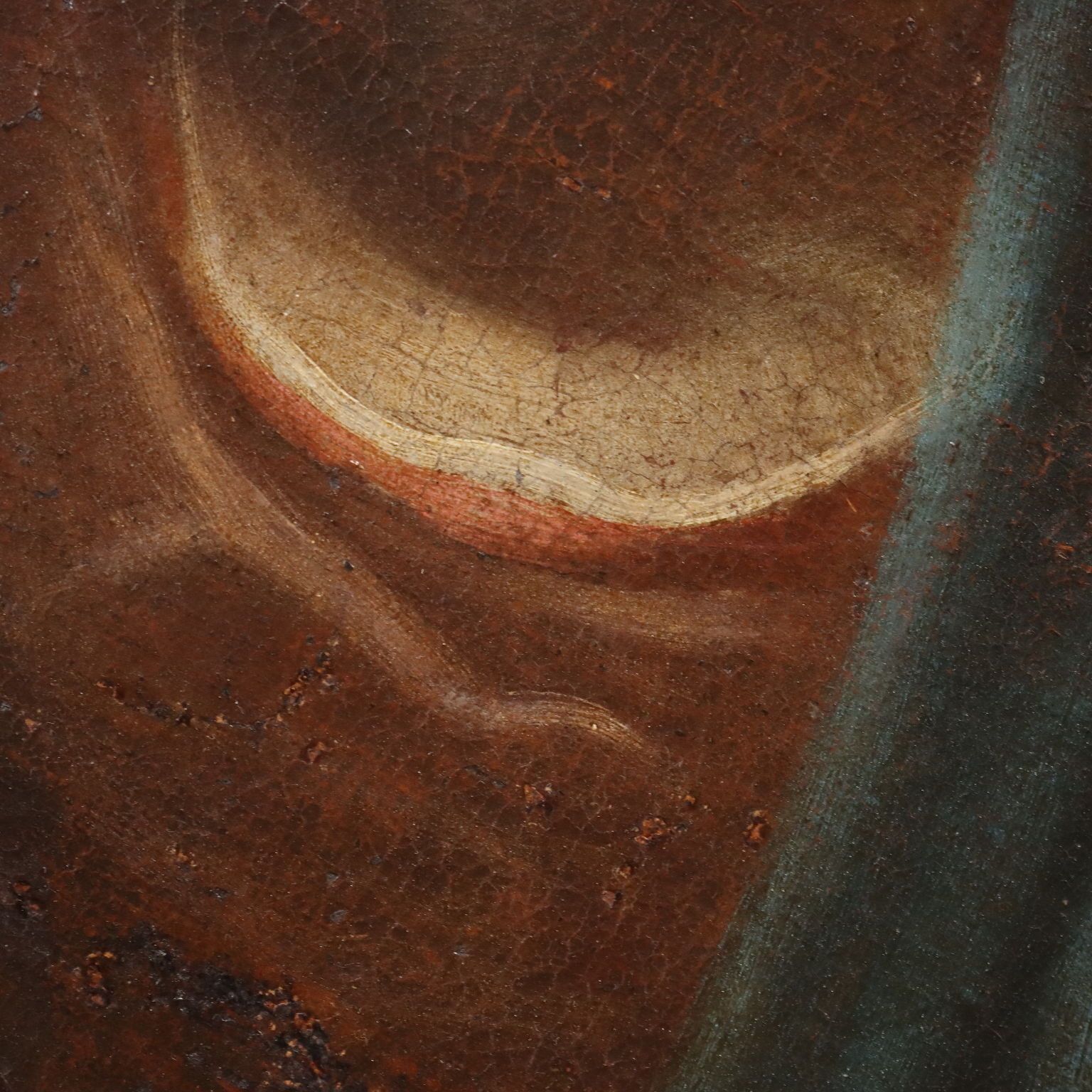 Antiek schilderij De Maagd Maria, olieverf op doek, 17e-18e eeuw photo 640.0