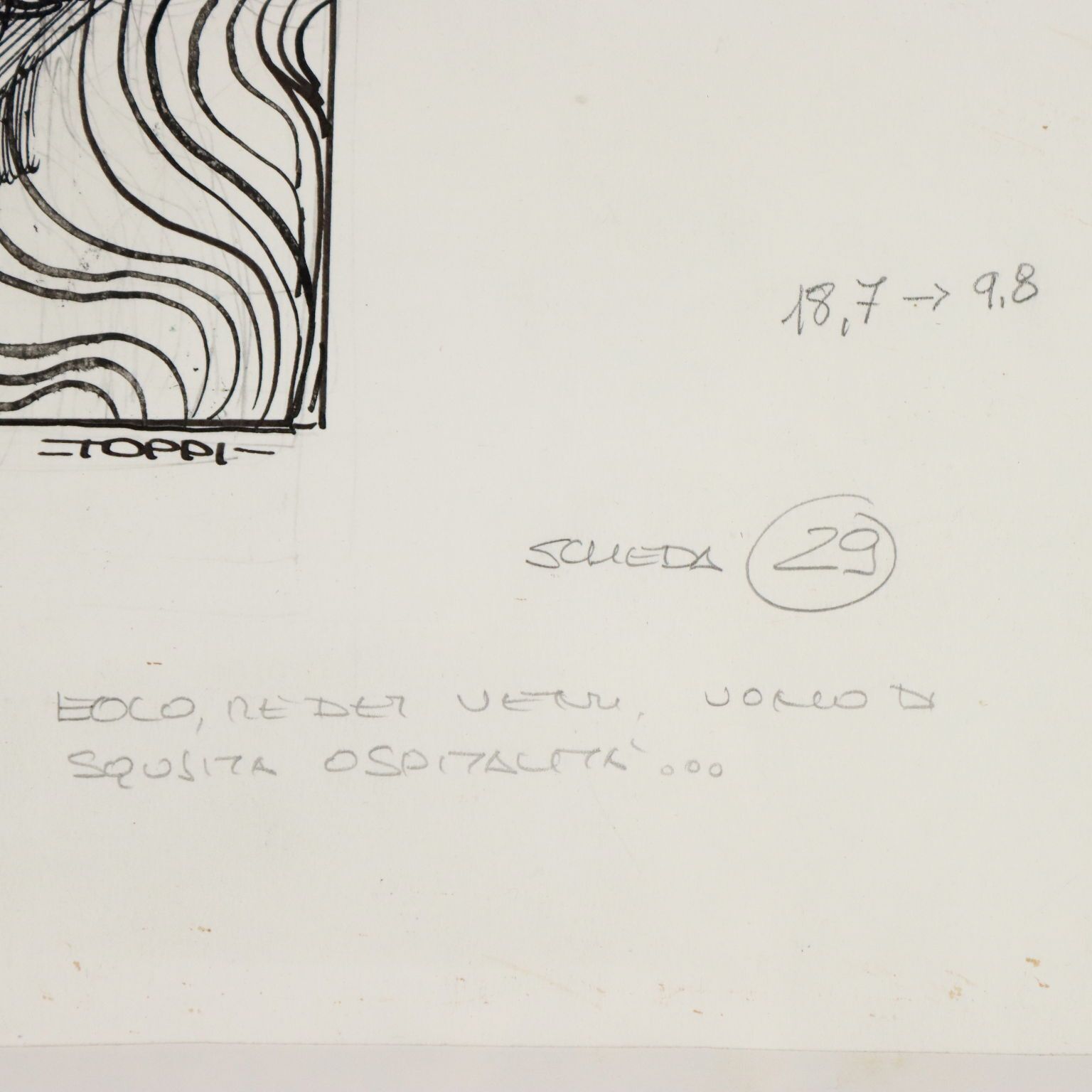 Tekening Gesigneerd Sergio Toppi Gemengde Techniek 20e Eeuw photo buy