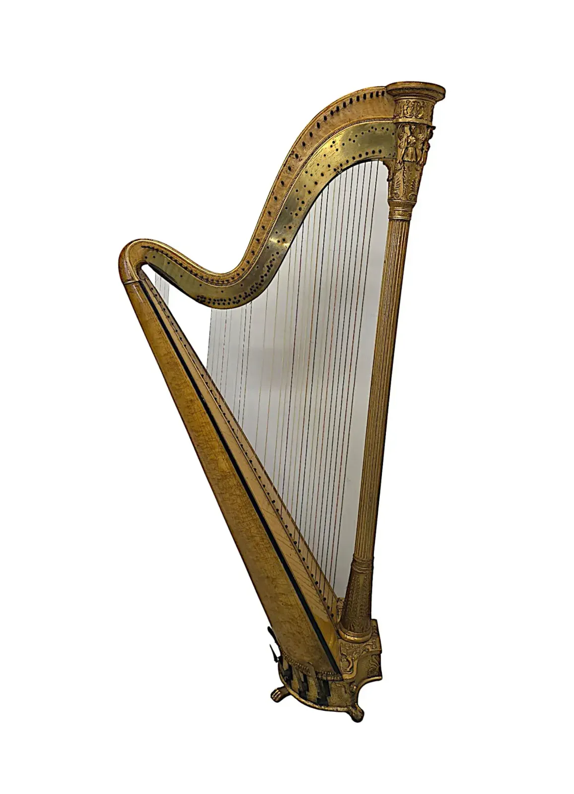 A Very Rare Early 19th Century Harp By 'Sebastian Erard, London' photo furniture