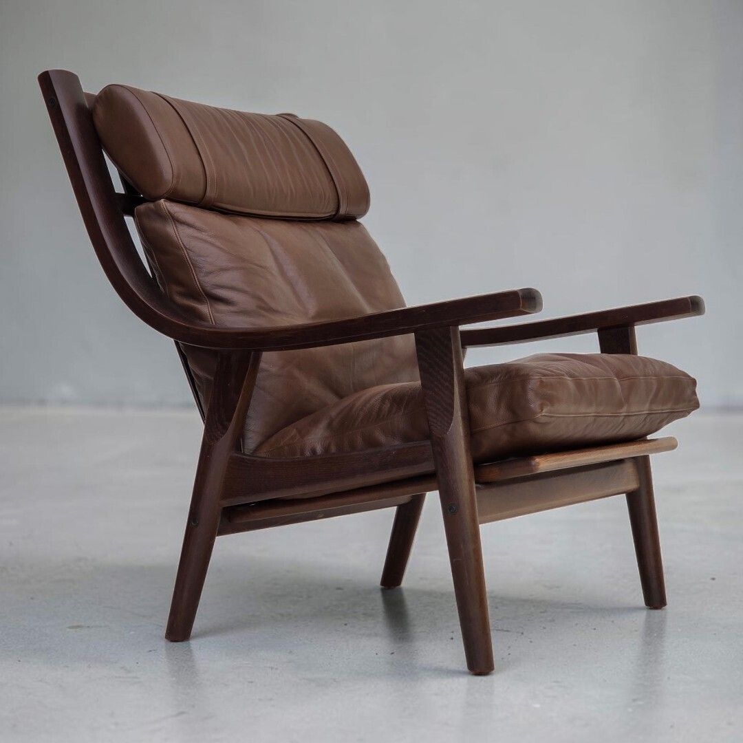 1970s, Danish Design By H.J.Wegner, Highback Armchair, Model Ge530.