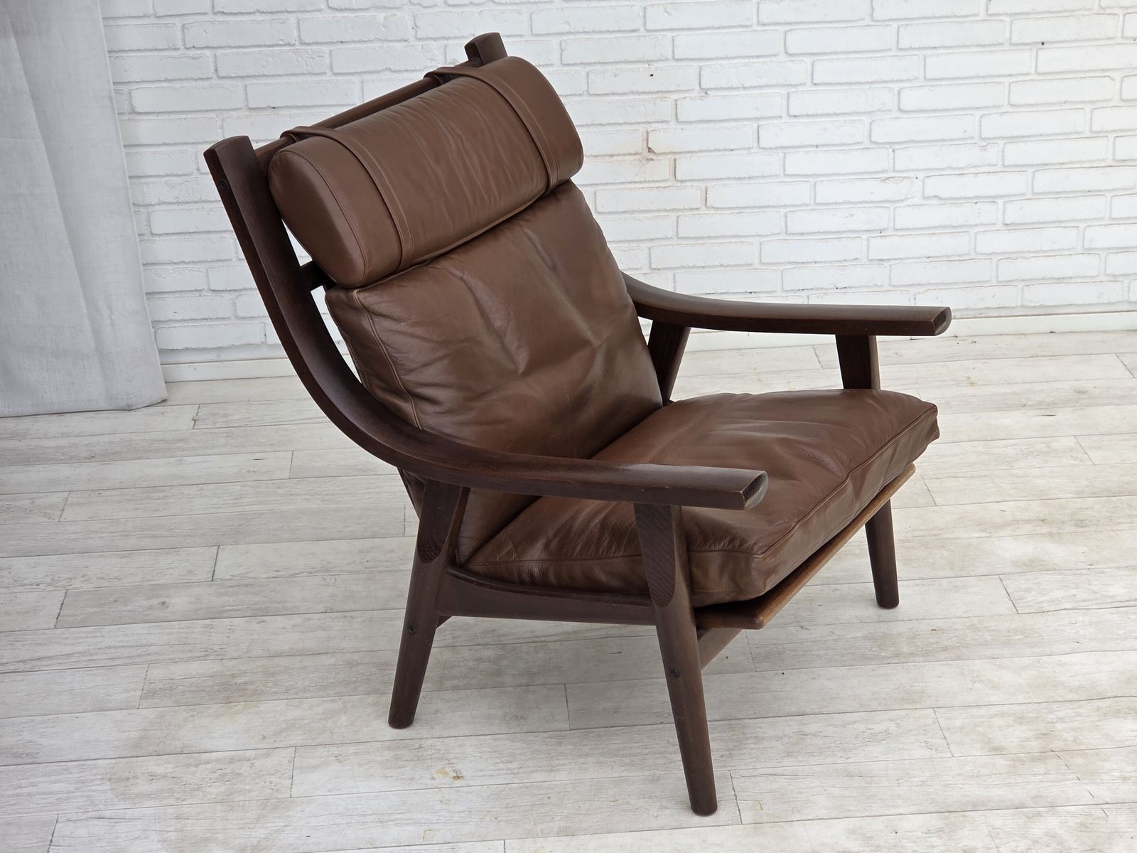 1970s, Danish Design By H.J.Wegner, Highback Armchair, Model Ge530. photo furniture
