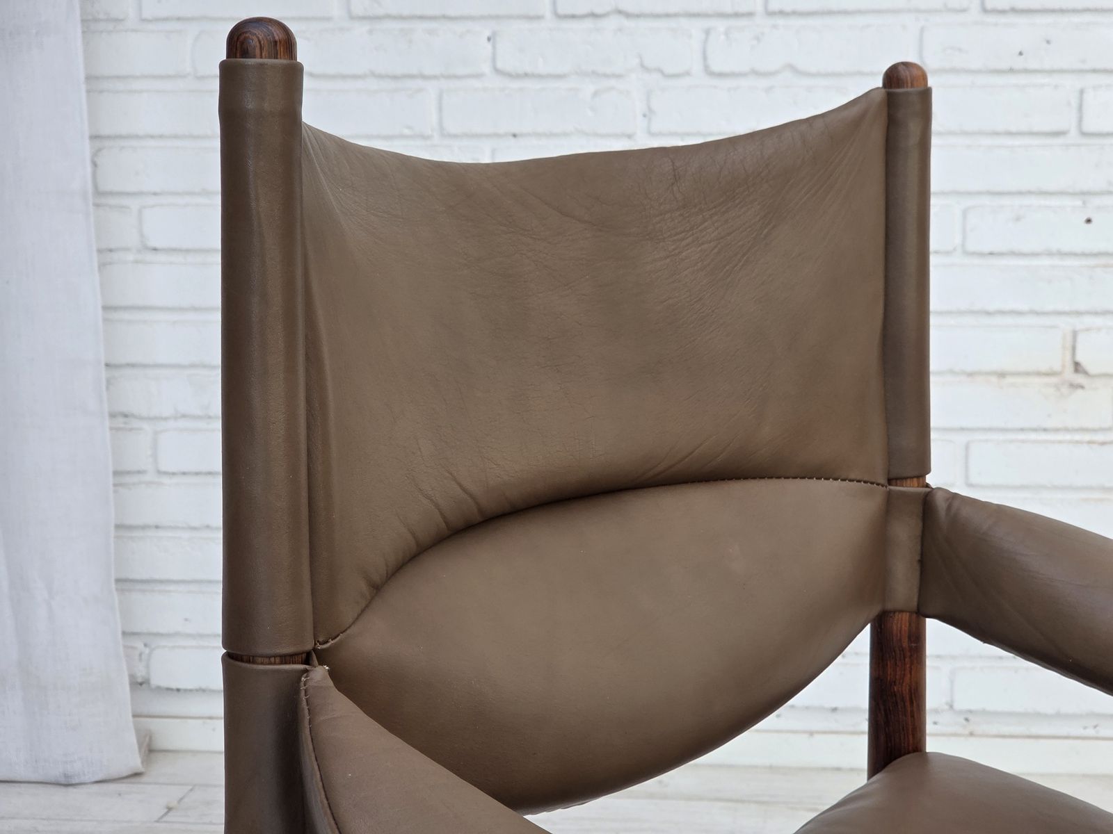 1970s, Danish Design By Kristian Vedel, Highback Armchair Model "Modus". photo for sale