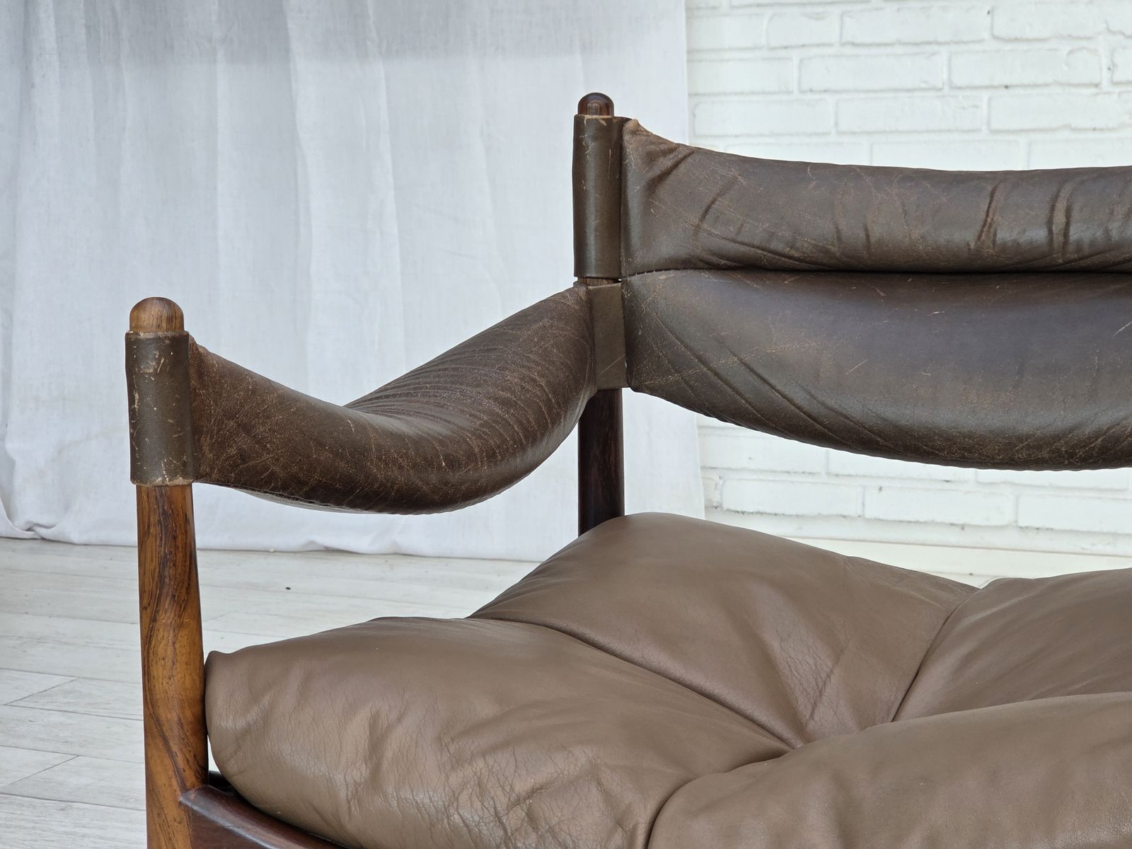Ca. jaren 1970, Deens design van Kristian Vedel, fauteuil model "Modus". photo vintage