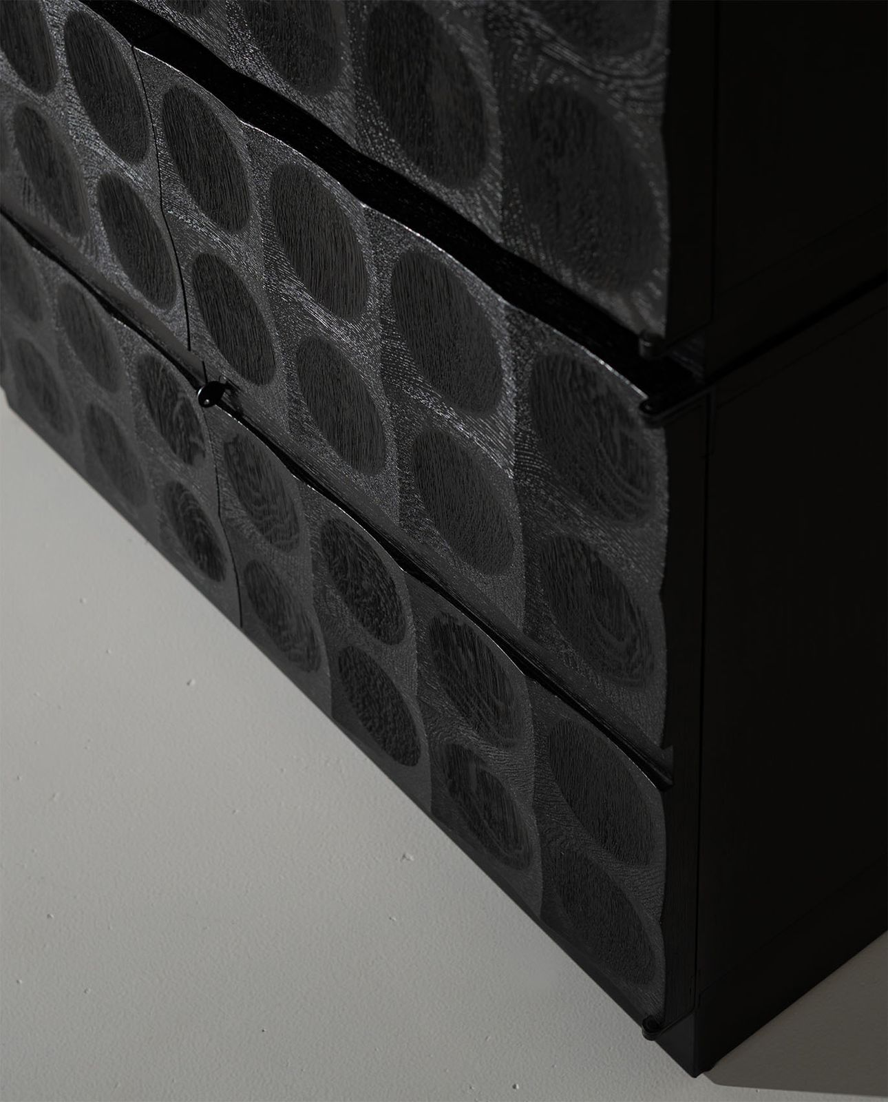 6795.0 Brutalist Cabinet in Black Stained Oak, J. Batenburg, België, jaren 1970 photo