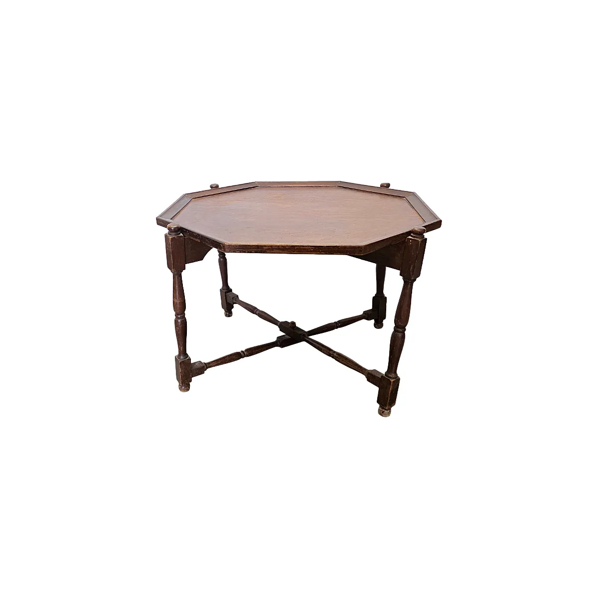 Antieke Engelse opklapbare bijzettafel, ca. 1900