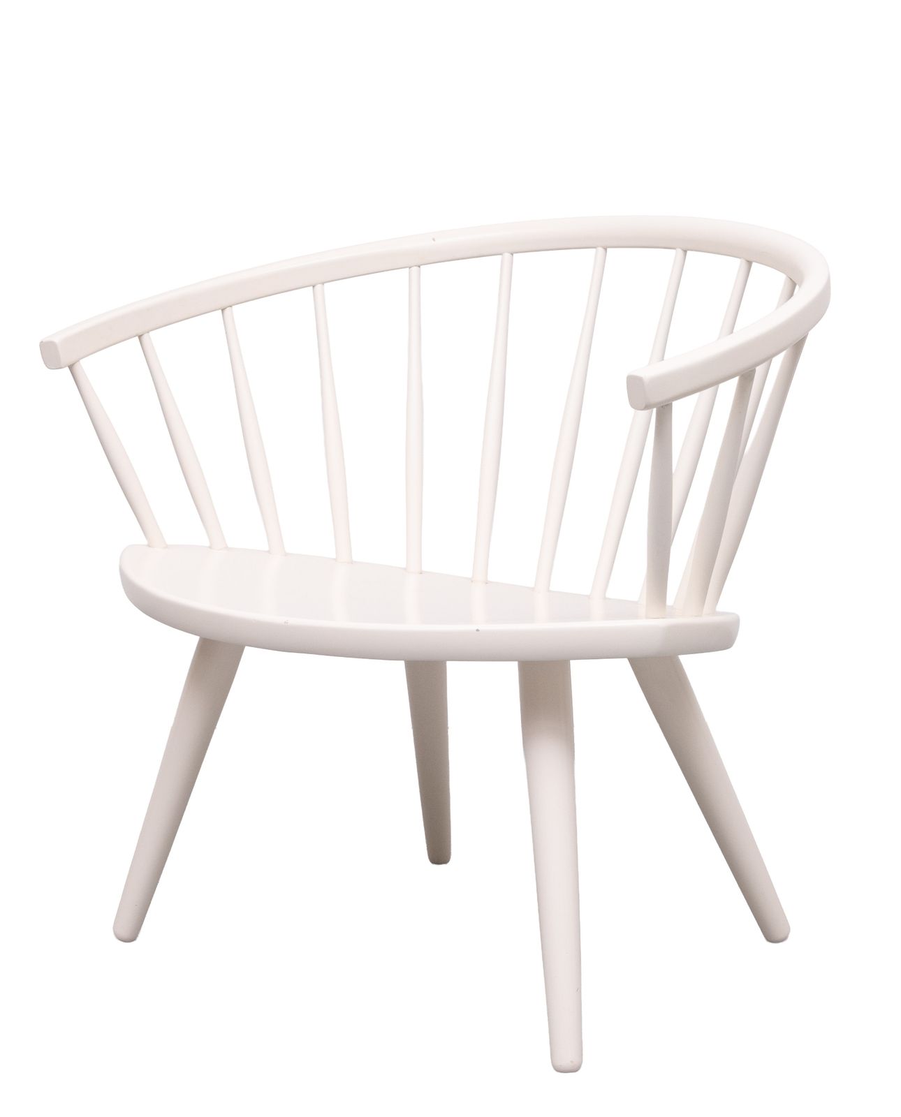 Yngve Ekström Arka White Lounge Chair Stolab Sweden 1955