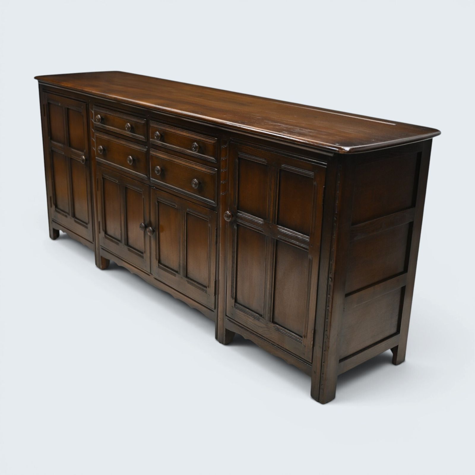 Ercol Large Grand Sideboard Model #570 215cm/7foot Wide Free Uk Delivery photo furniture