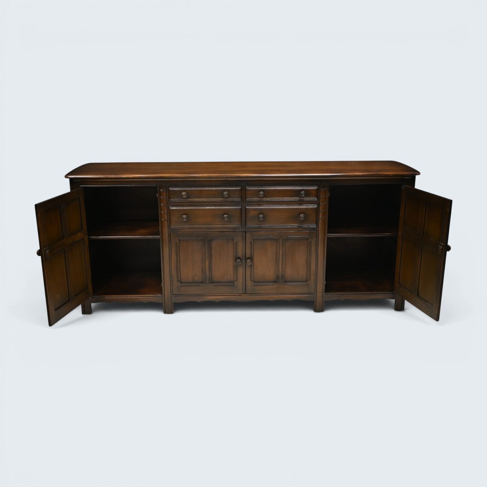 photo furniture Ercol Large Grand Sideboard Model #570 215cm/7foot Wide Free Uk Delivery
