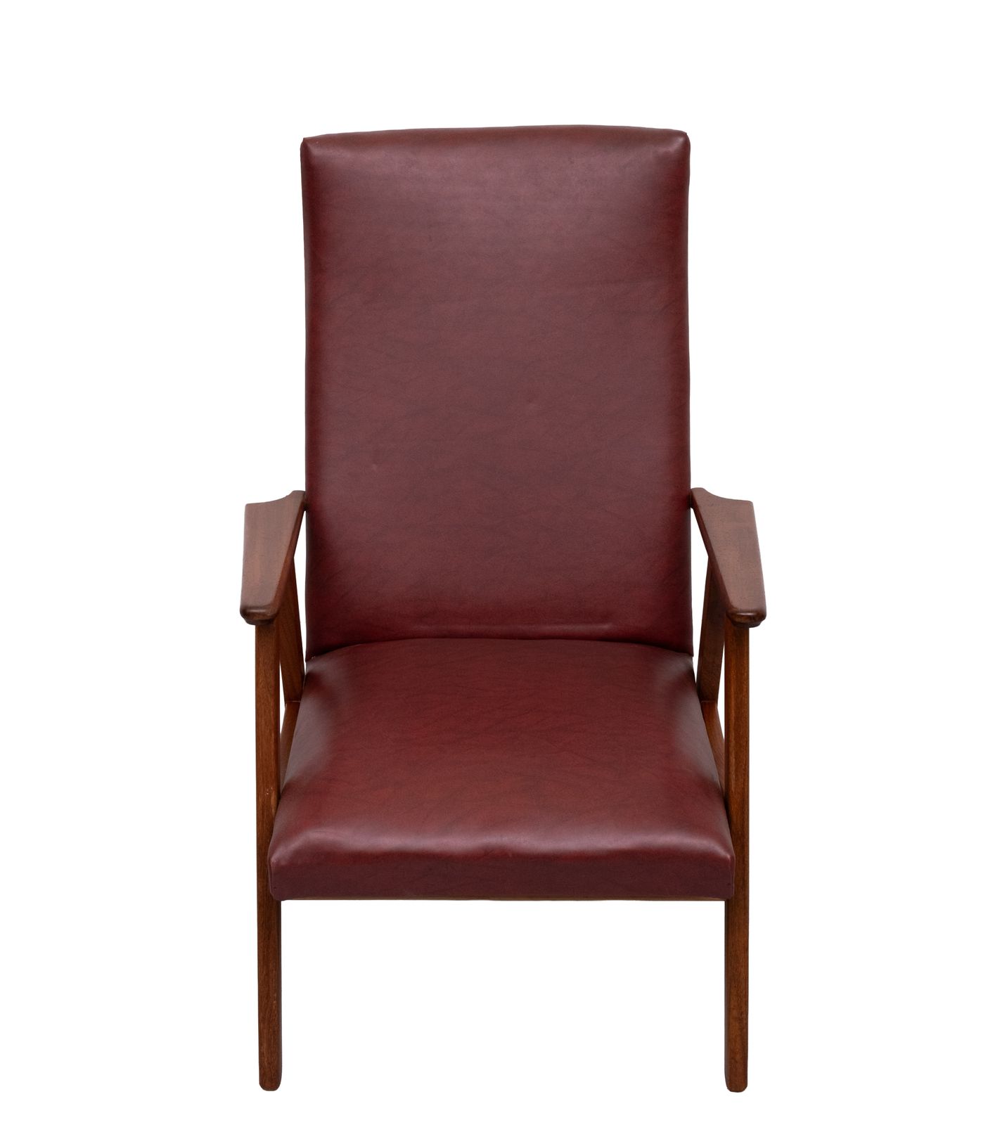 Teakhouten fauteuil met hoge rugleuning, jaren 1960, Nederland photo furniture
