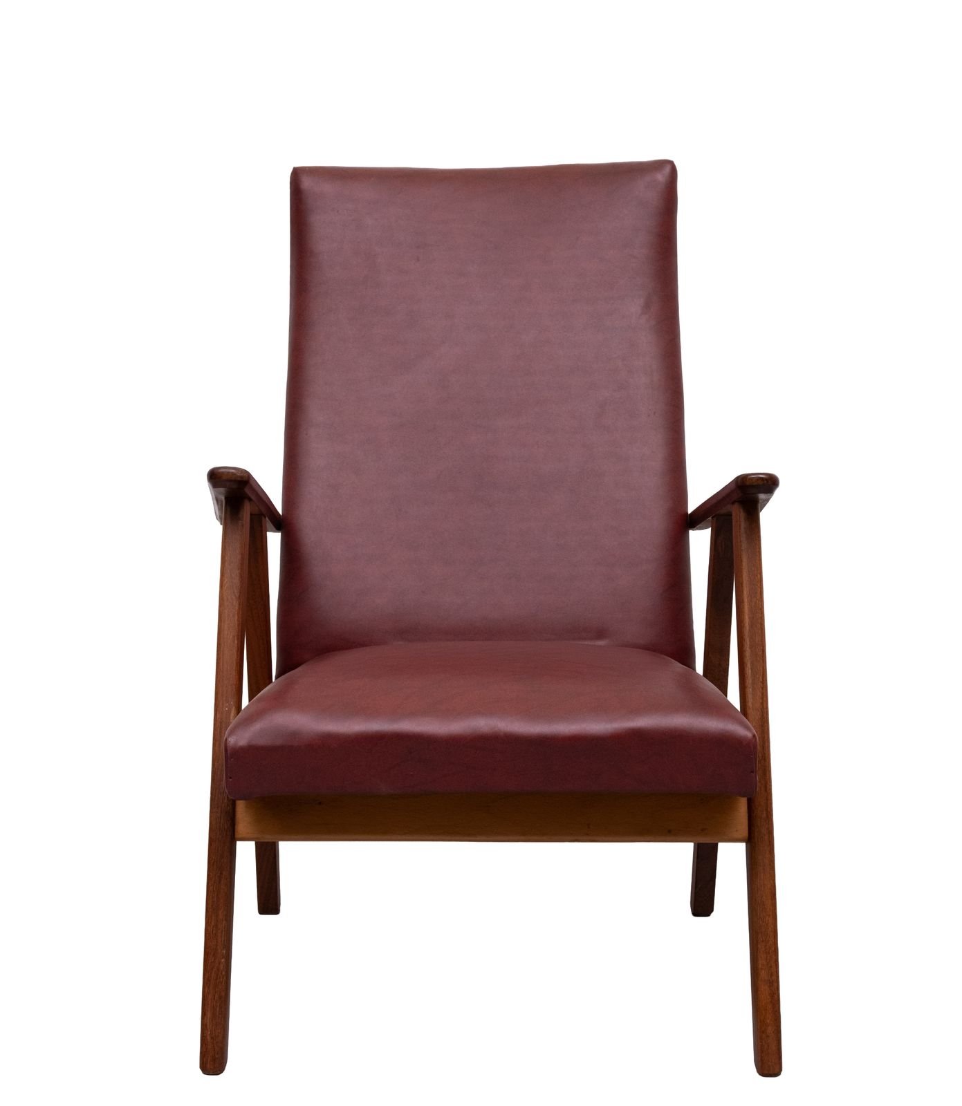 Teak High Back Lounge Chair 1960s Holland photo for sale