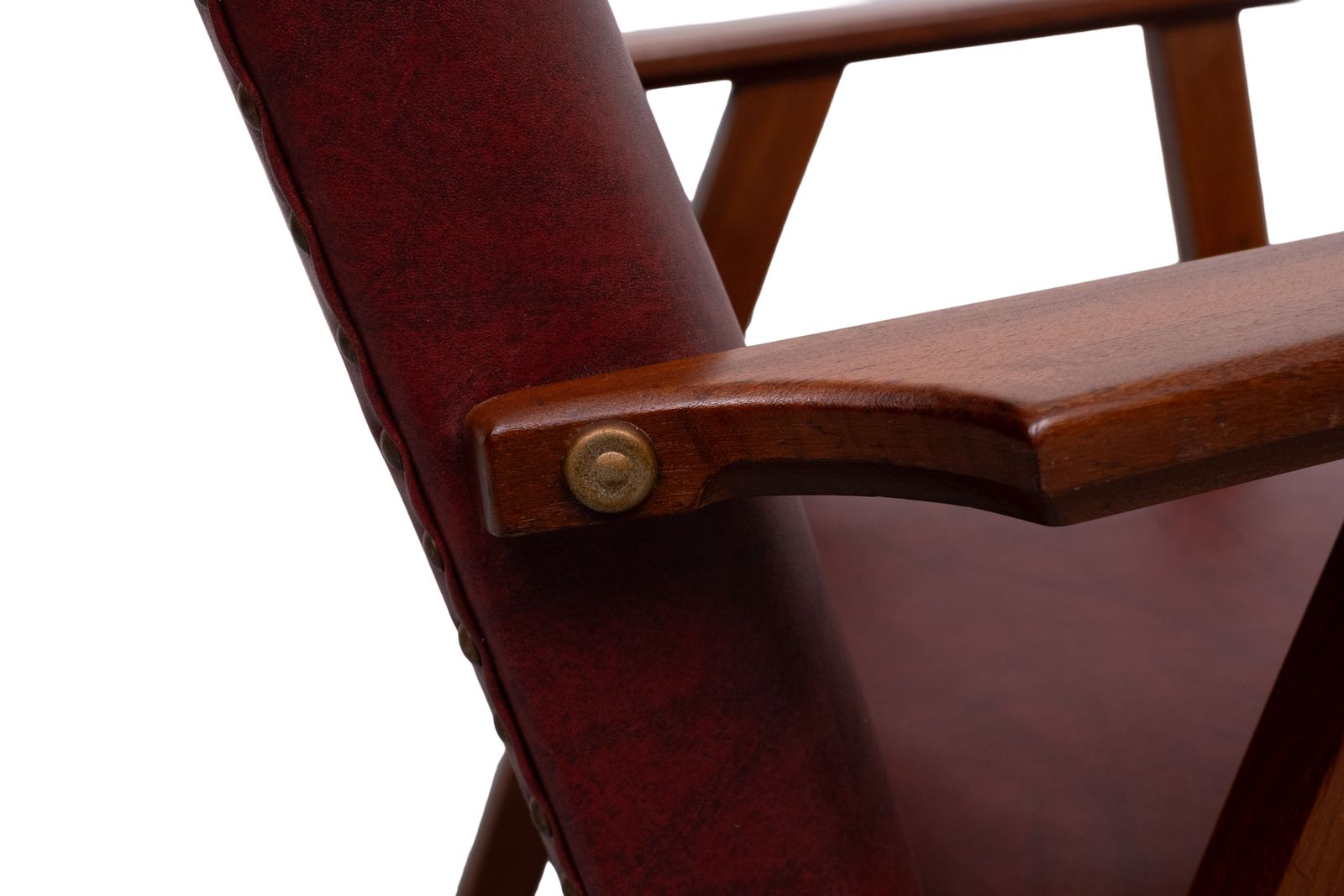 Teakhouten fauteuil met hoge rugleuning, jaren 1960, Nederland photo buy