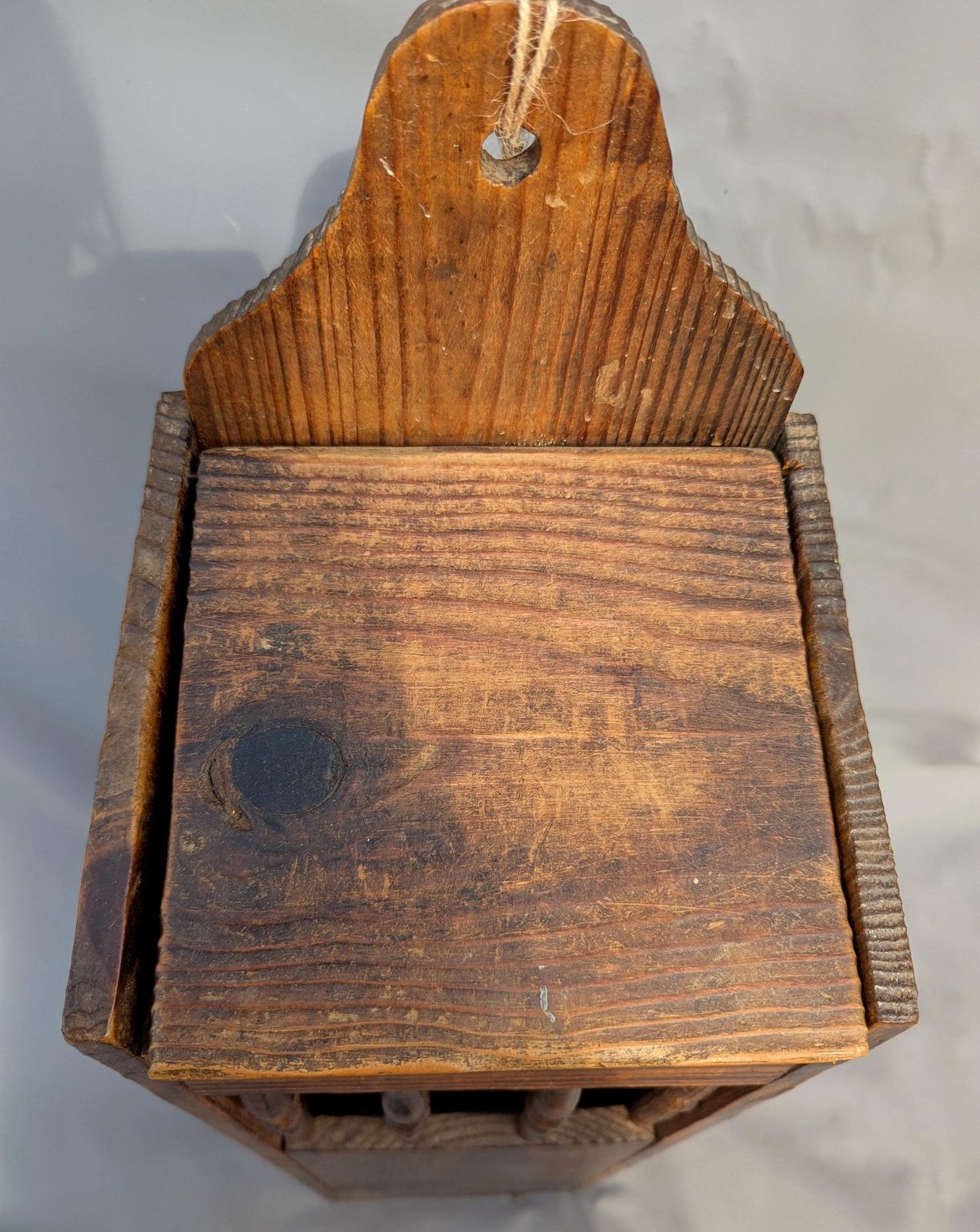 photo furniture Antique French Baguette Box, Bread Storage, Rustic