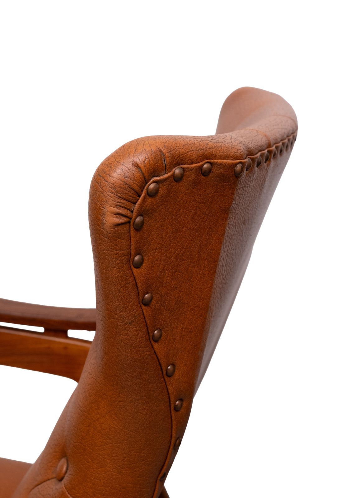 Teakhouten loungestoelen met imitatieleer, jaren 1960, Nederland photo 1929.0
