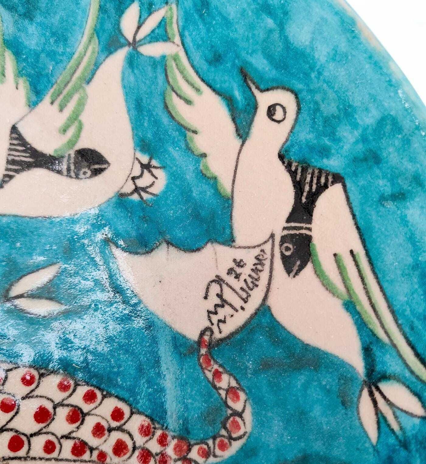 Vietri Liguori Vintage Style 36cm Midcentury Ceramic Centerpiece Plate photo Home Decor