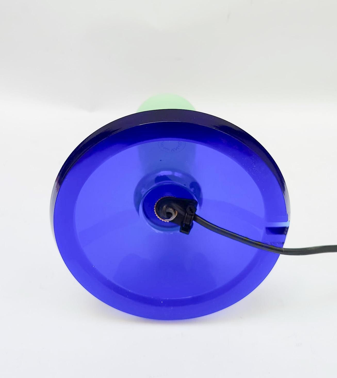 photo furniture Nason Green And Blue Murano Glass Table Lamp, Italian Vintage Design