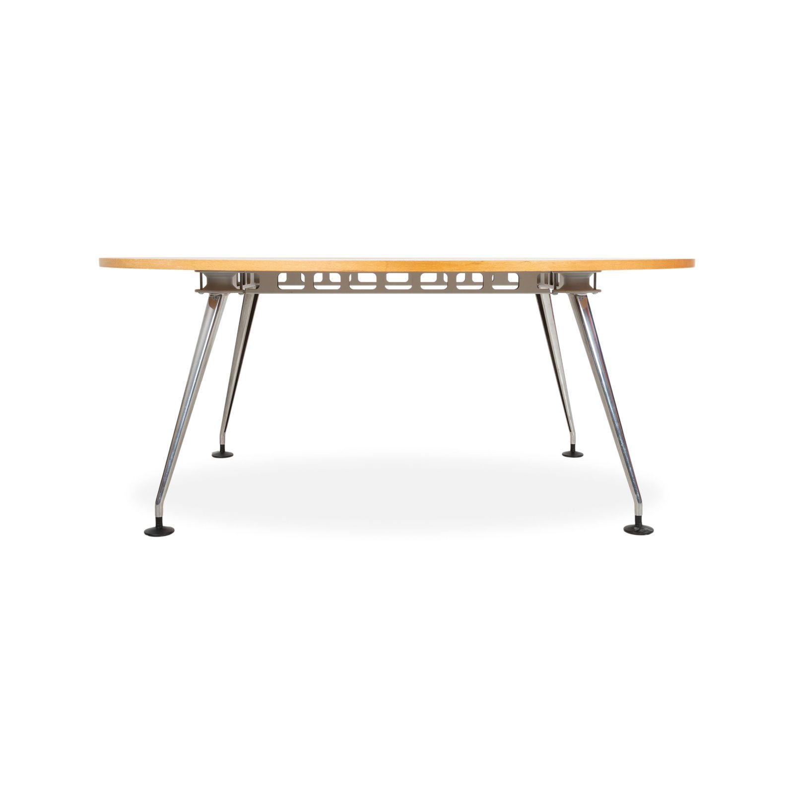 Meubels Vitra Medamorph Wood Chrome Dining Table Brown photo