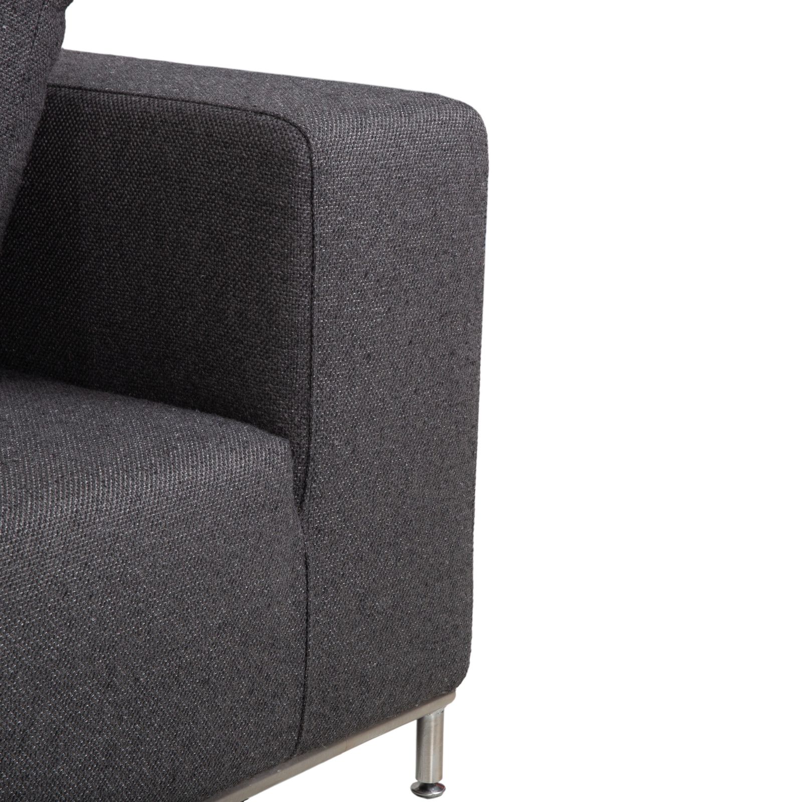 Canapé d'angle La Nuova Casa Granada en tissu gris anthracite photo Mobilier