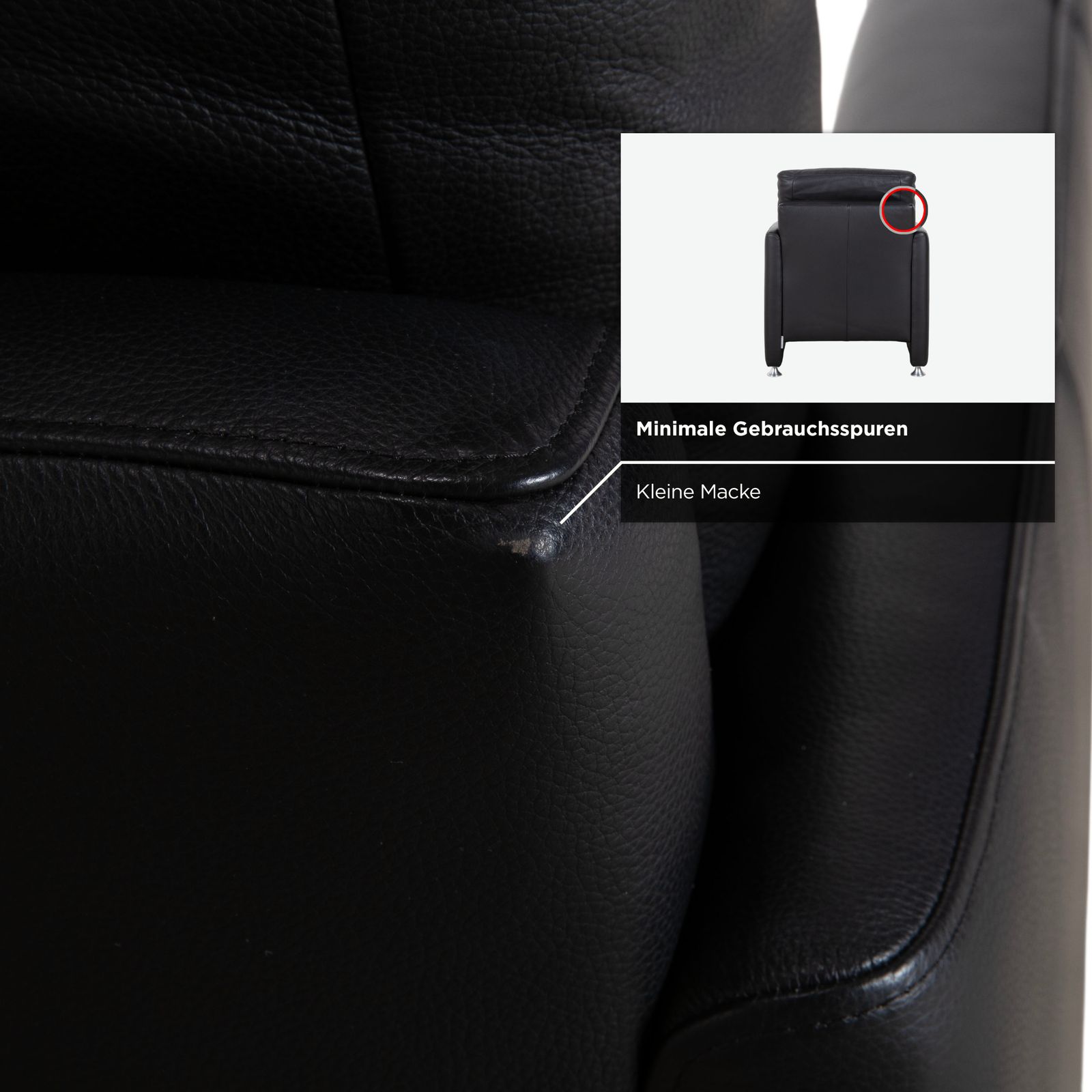 Ewald Schillig Leather Armchair Black photo buy