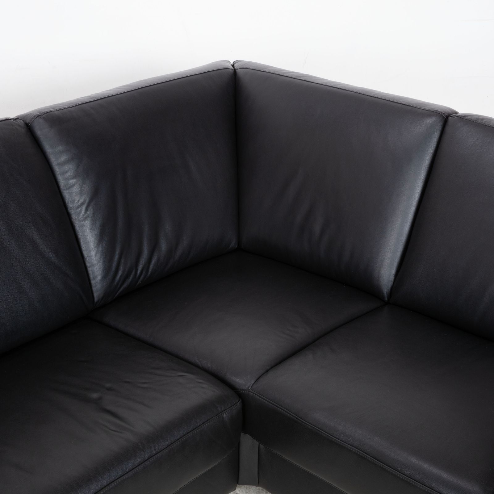 Ewald Schillig Concept Plus Leren Hoekbank Zwart Manuele Functie Hoofdsteunen photo vinterior