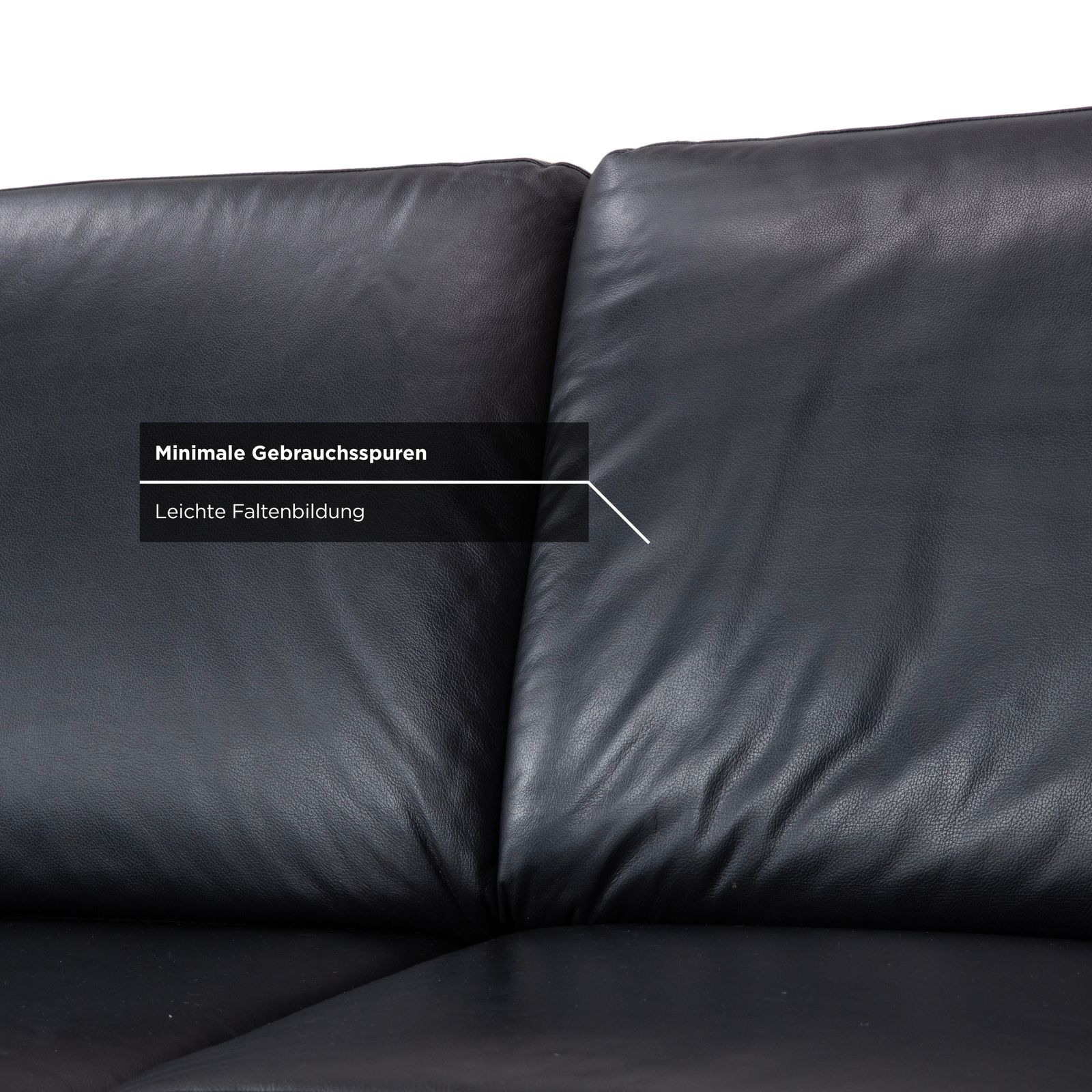 photo for sale Ewald Schillig Concept Plus Leather Corner Sofa Black Manual Function Headrests