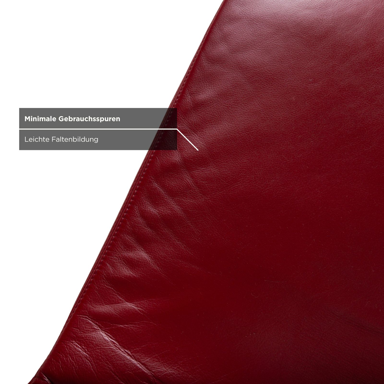 Koinor Jeremiah Leather Lounger Red Manual Function photo vintage