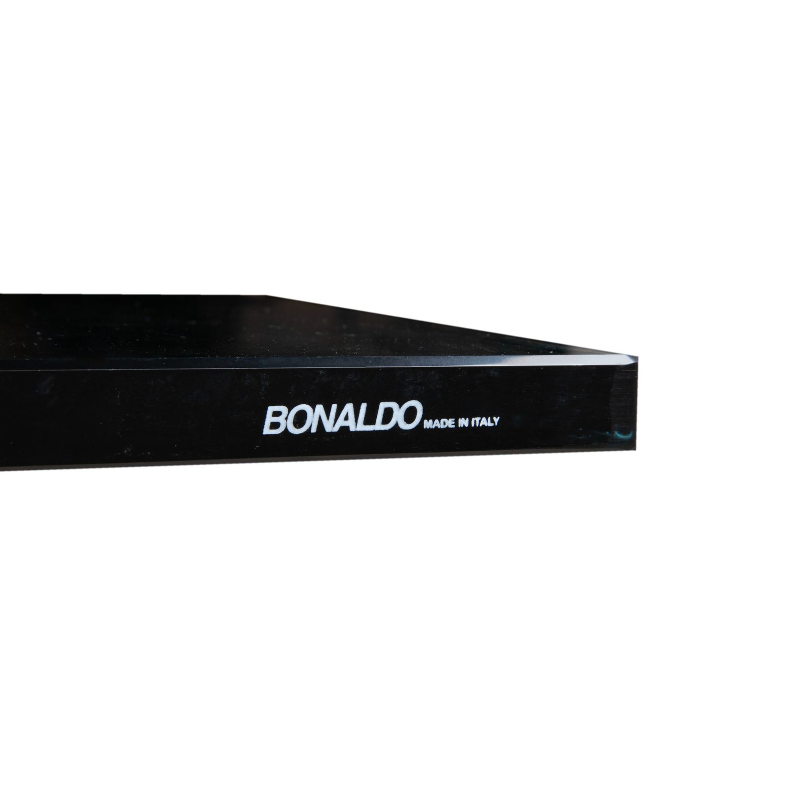 photo for sale Table à manger Bonaldo Mille en verre, chrome argenté, 220 x 100 cm