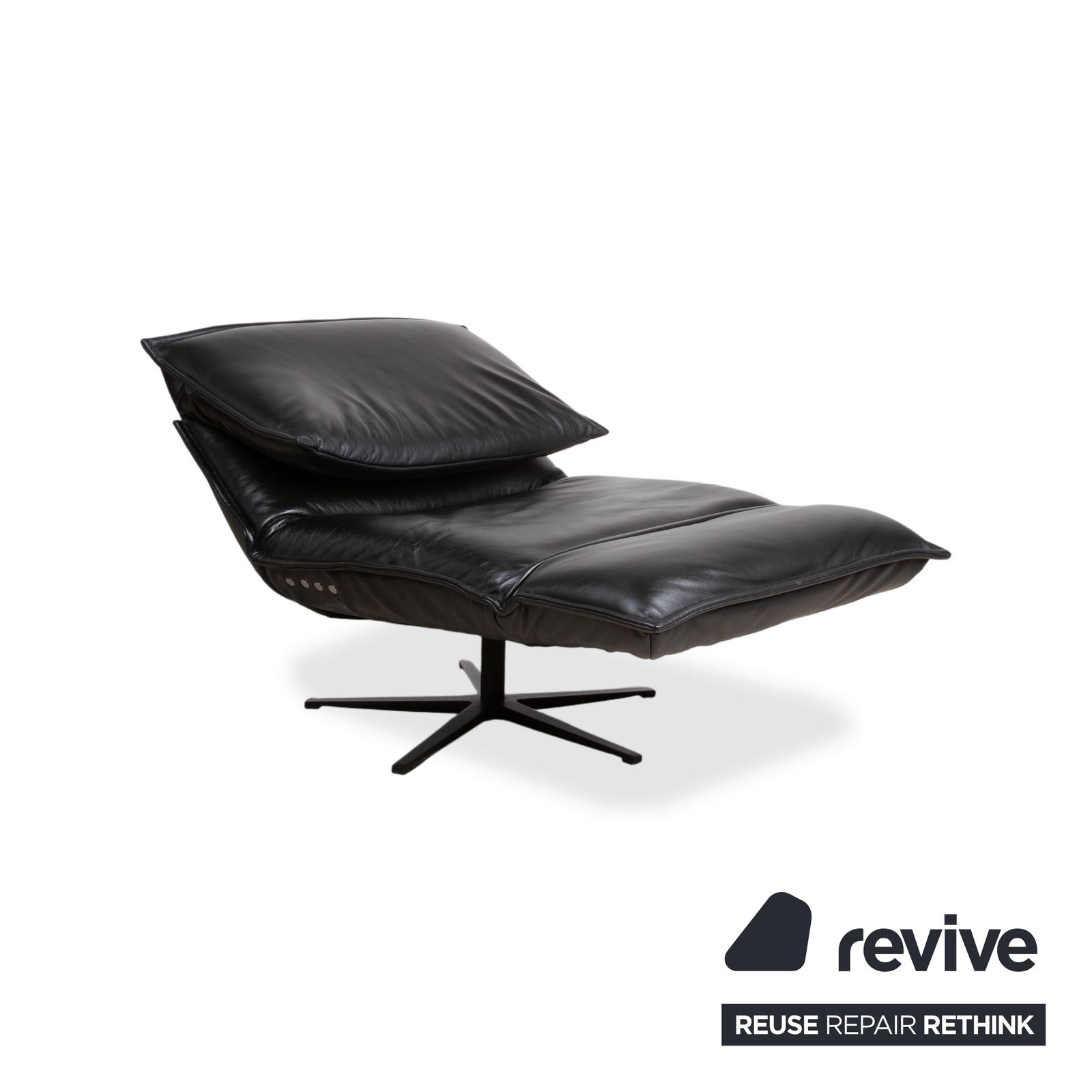 Fauteuil Koinor Free Motion Edit 2 en cuir noir, fonction électrique et inclinaison réglable photo 1676.0