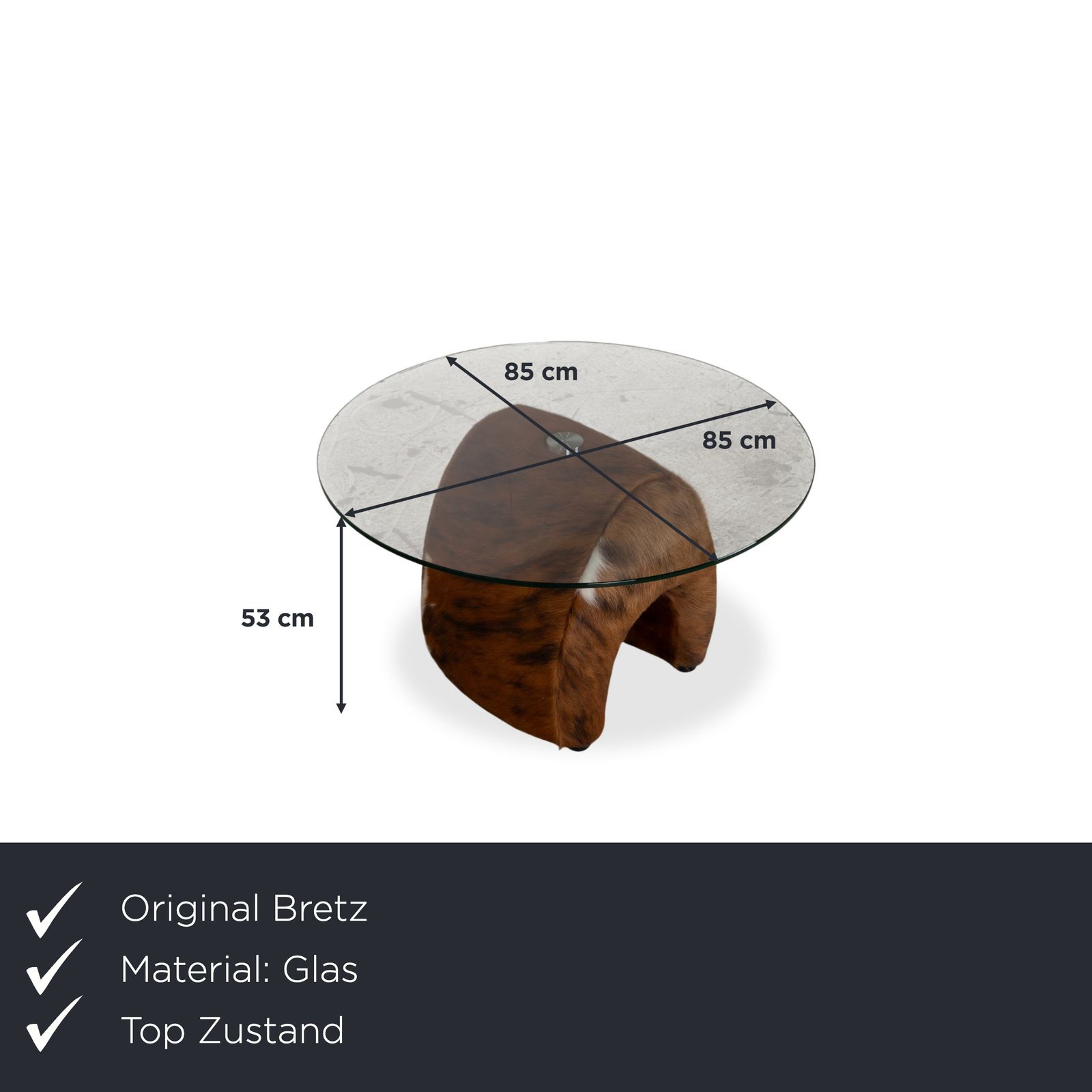 Bretz Fell Glass Coffee Table Brown photo furniture