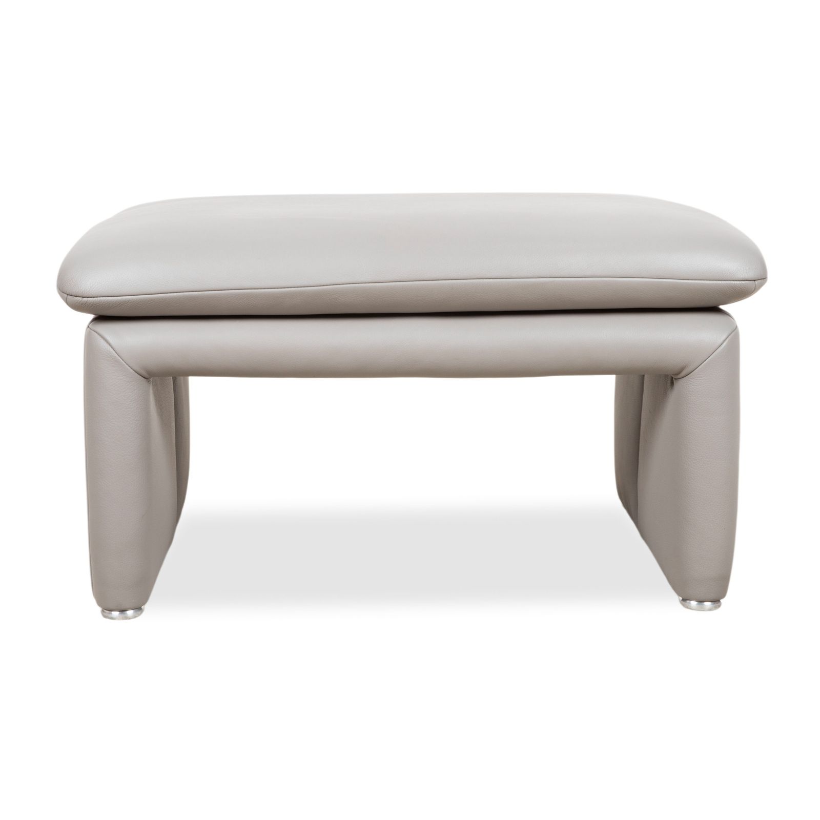 Mobilier Pouf Koinor en cuir gris photo