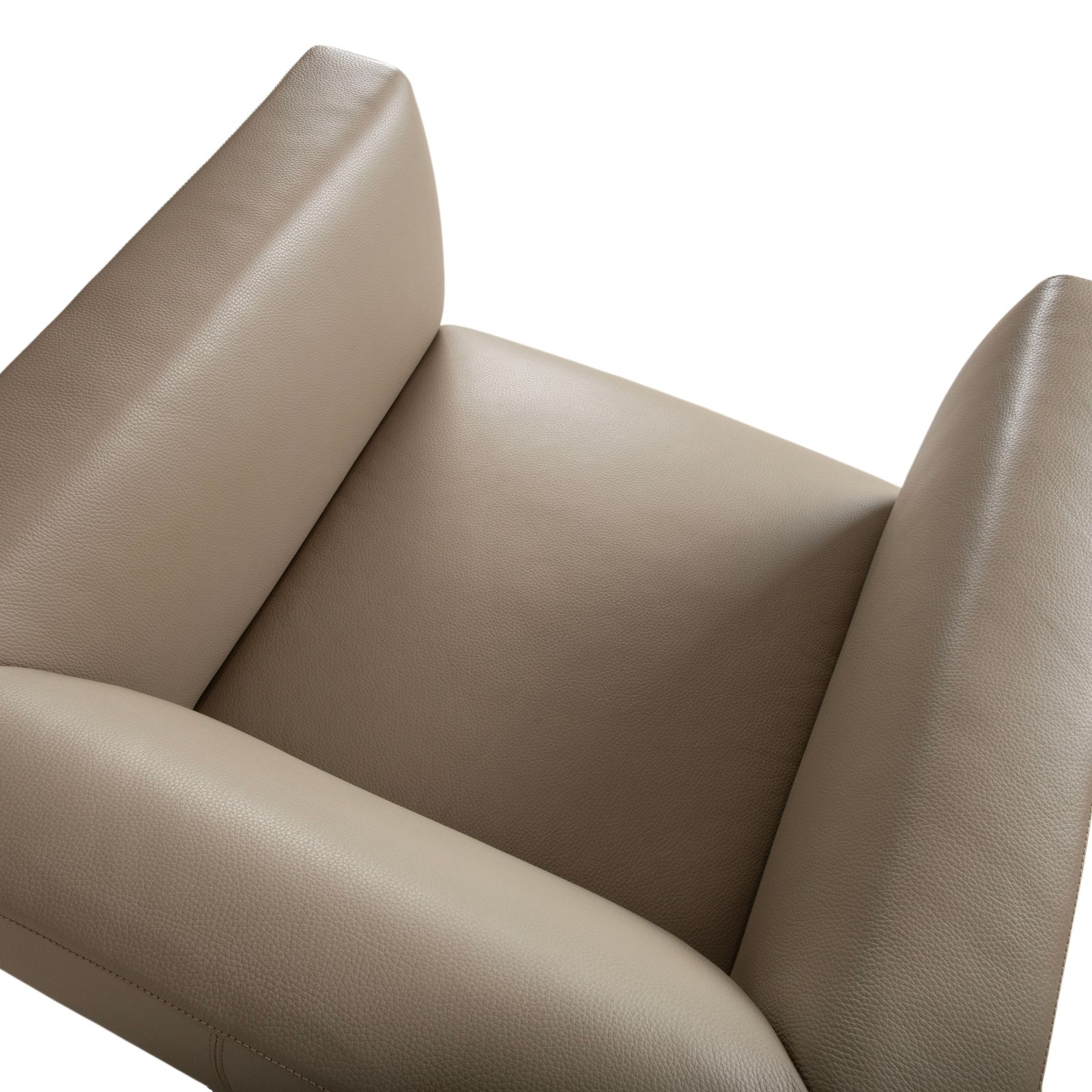Fauteuil Walter Knoll Jaan en cuir et chrome, crème beige photo 2570.0