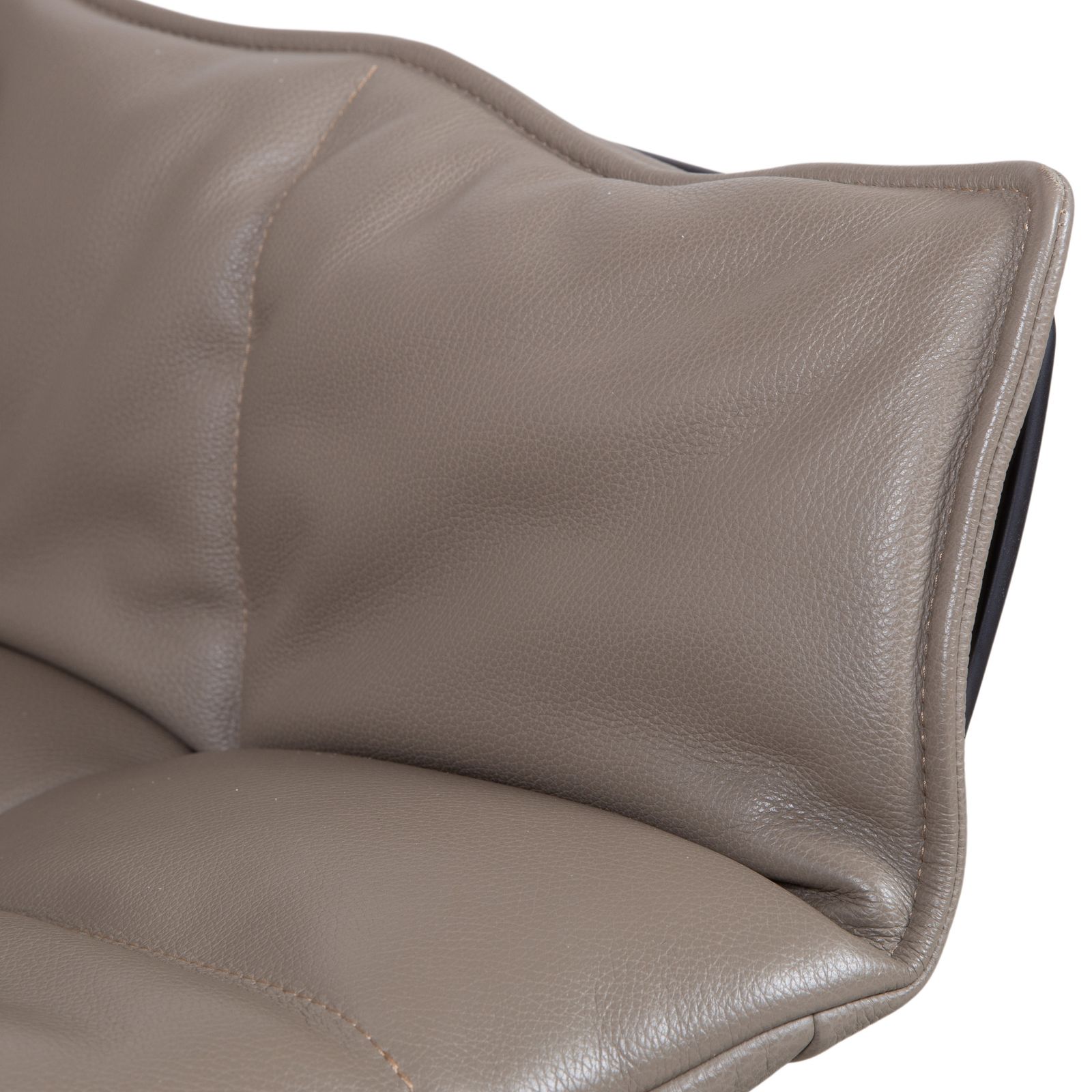 Set Of 4 B&B Italia Husk Leather Chairs, Brown, Taupe, And Beige photo 7713.0