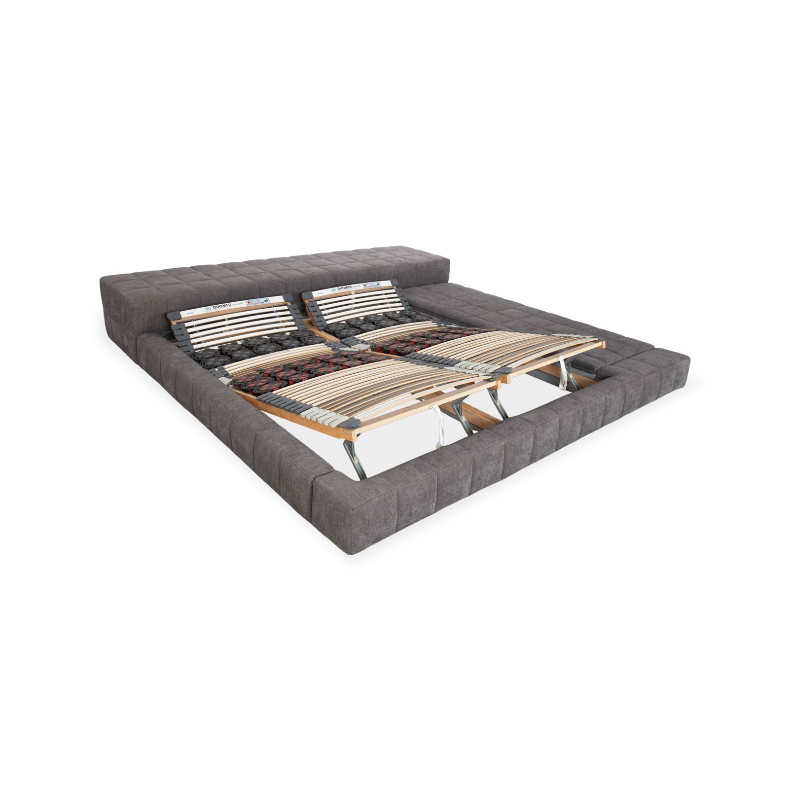 Bonaldo Squaring Stof Tweepersoonsbed Grijs 180 x 200 cm photo for sale