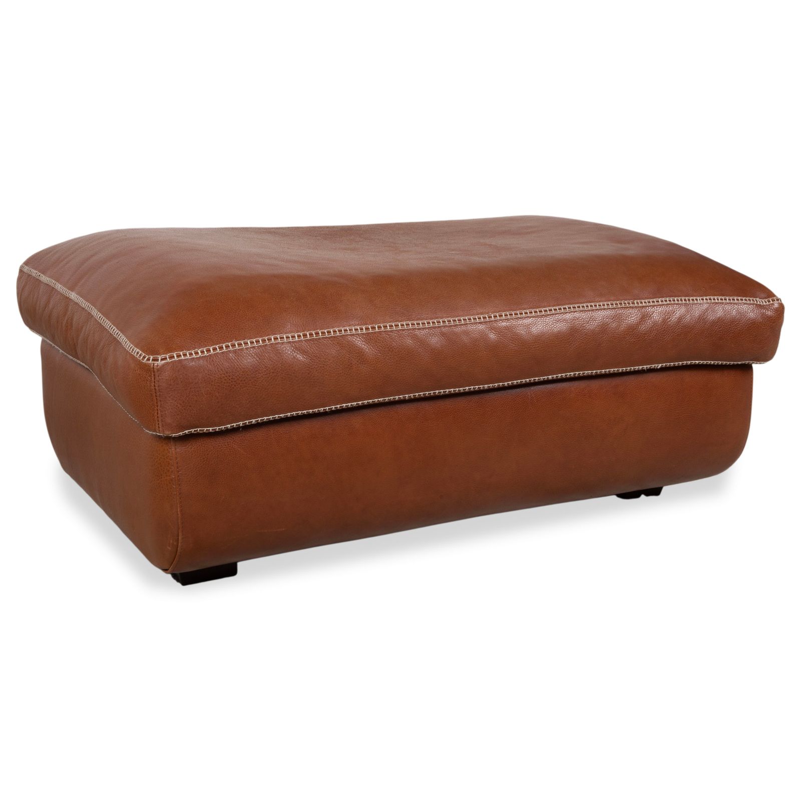 Tabouret Machalke Valentino en cuir brun cognac