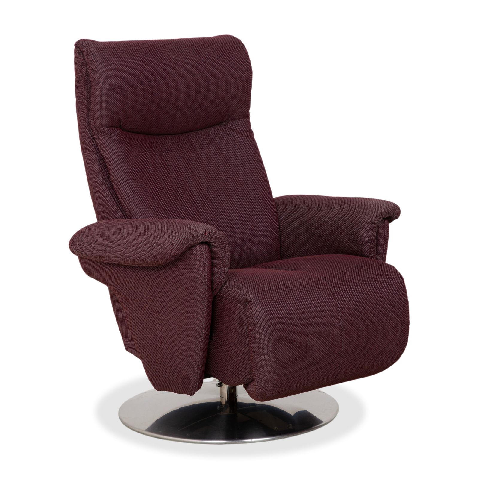 Fauteuil Himolla Alan en tissu Palermo, rouge aubergine, fonction relax manuelle
