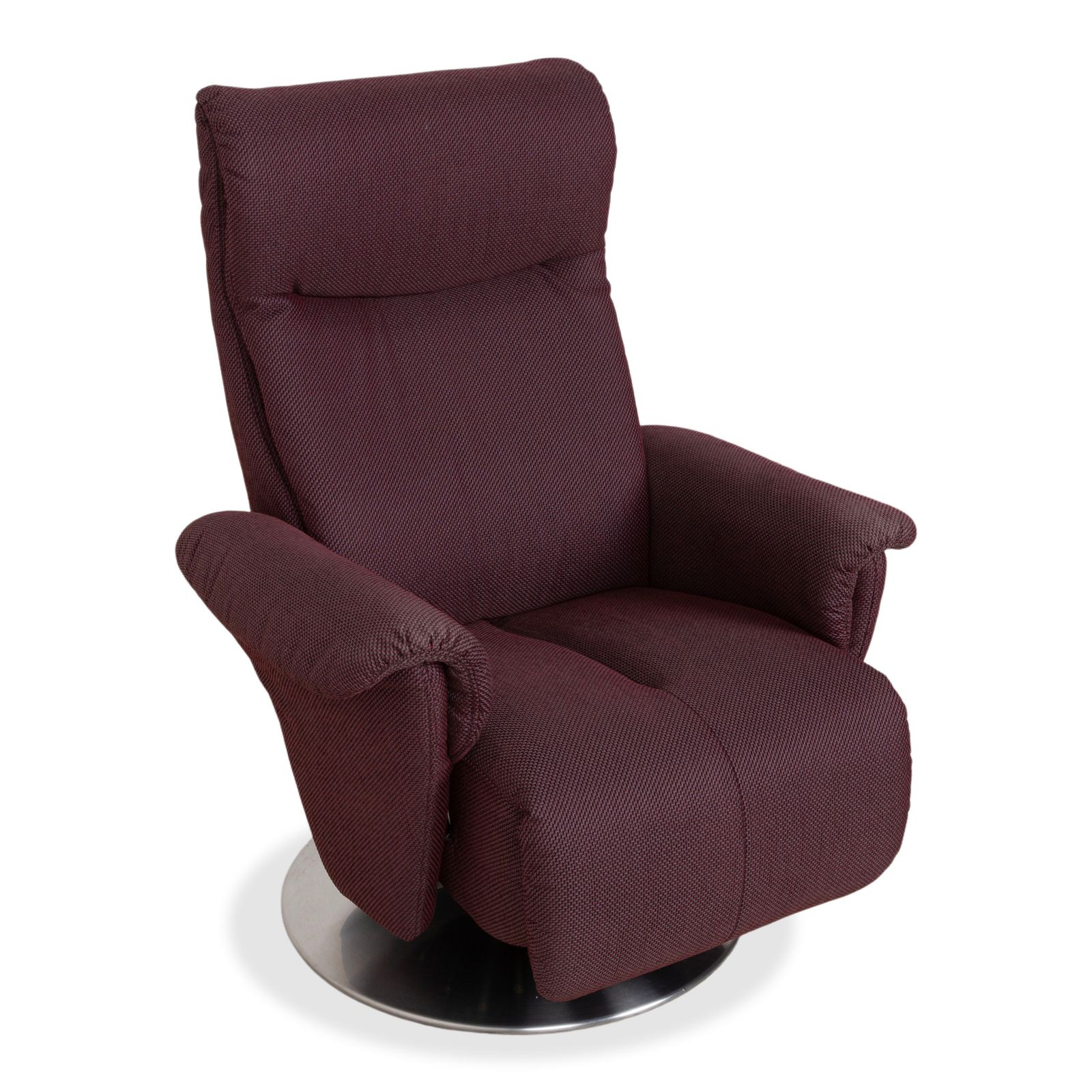 Himolla Alan Armchair, Palermo Fabric, Aubergine Red, Manual Reclining Function photo for sale