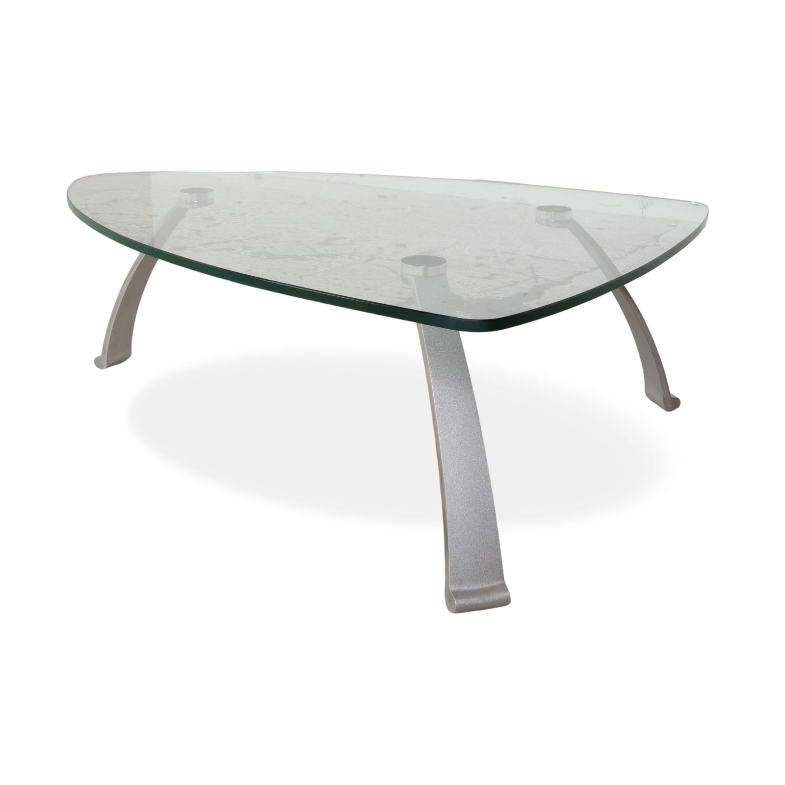 Table basse Rolf Benz 5021 en verre, argentée