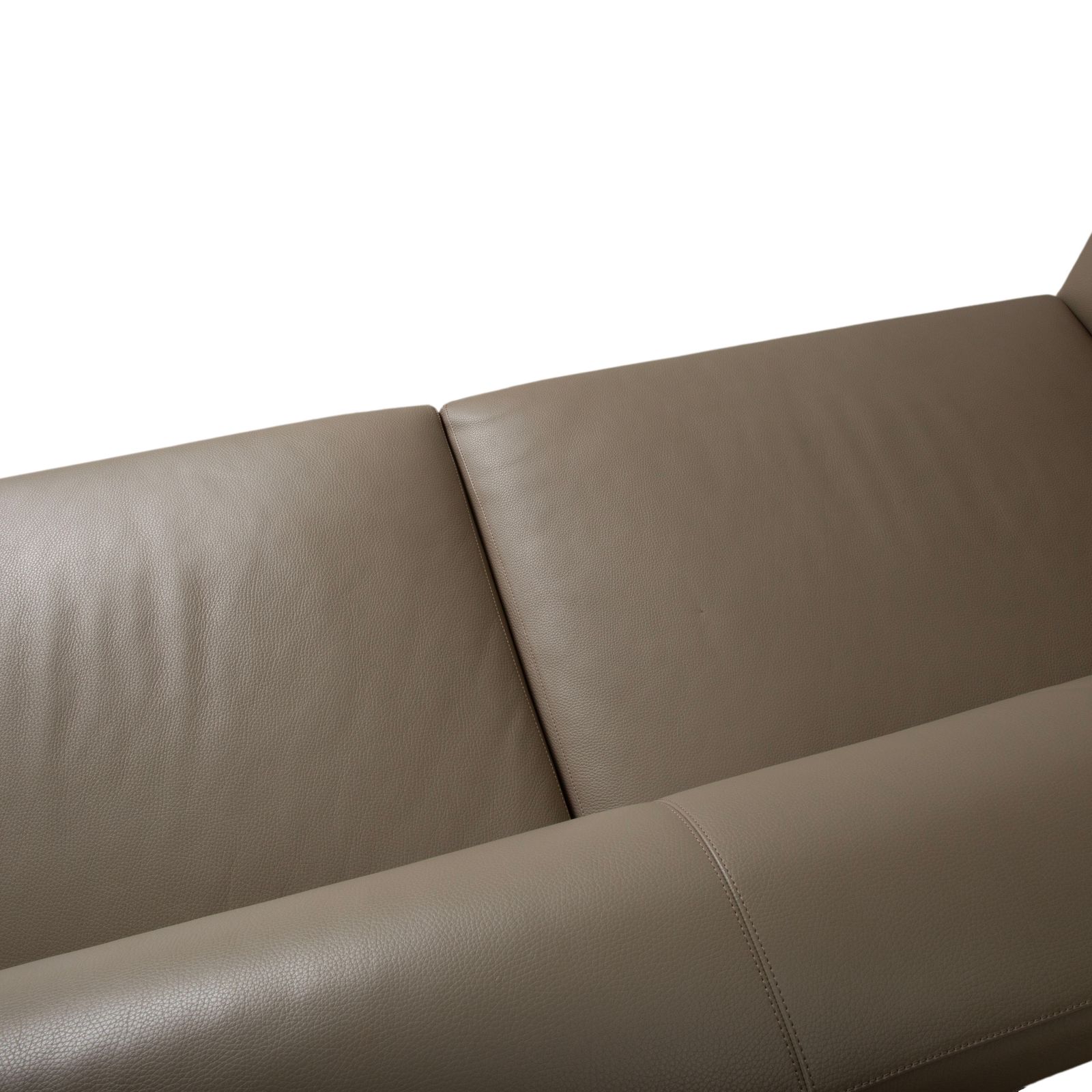 Canapé 2 places Walter Knoll Jaan en cuir chromé, crème beige photo vinterior