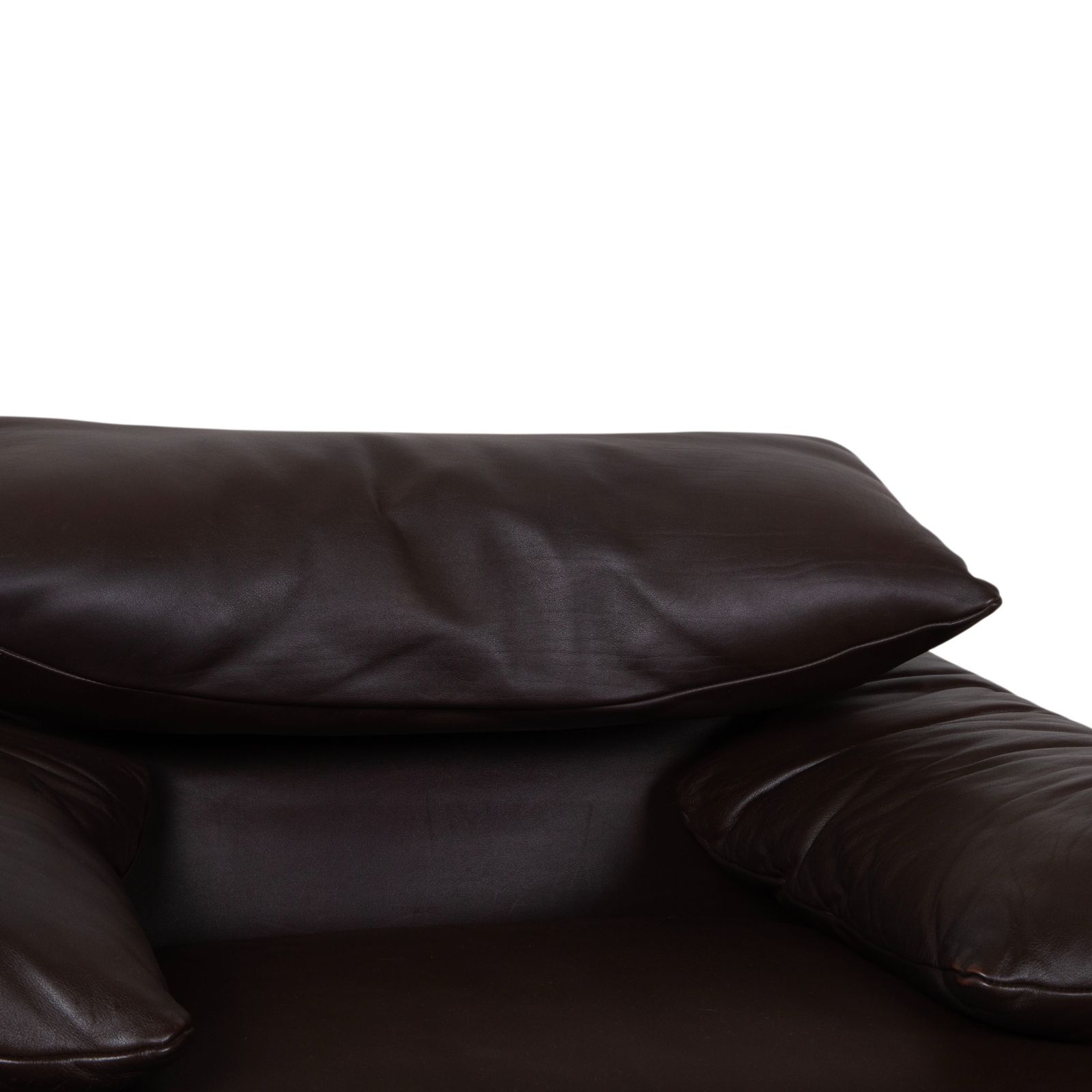 Cassina Maralunga Set Leather 2x Armchairs Brown Espresso Manual Function photo 6482.0