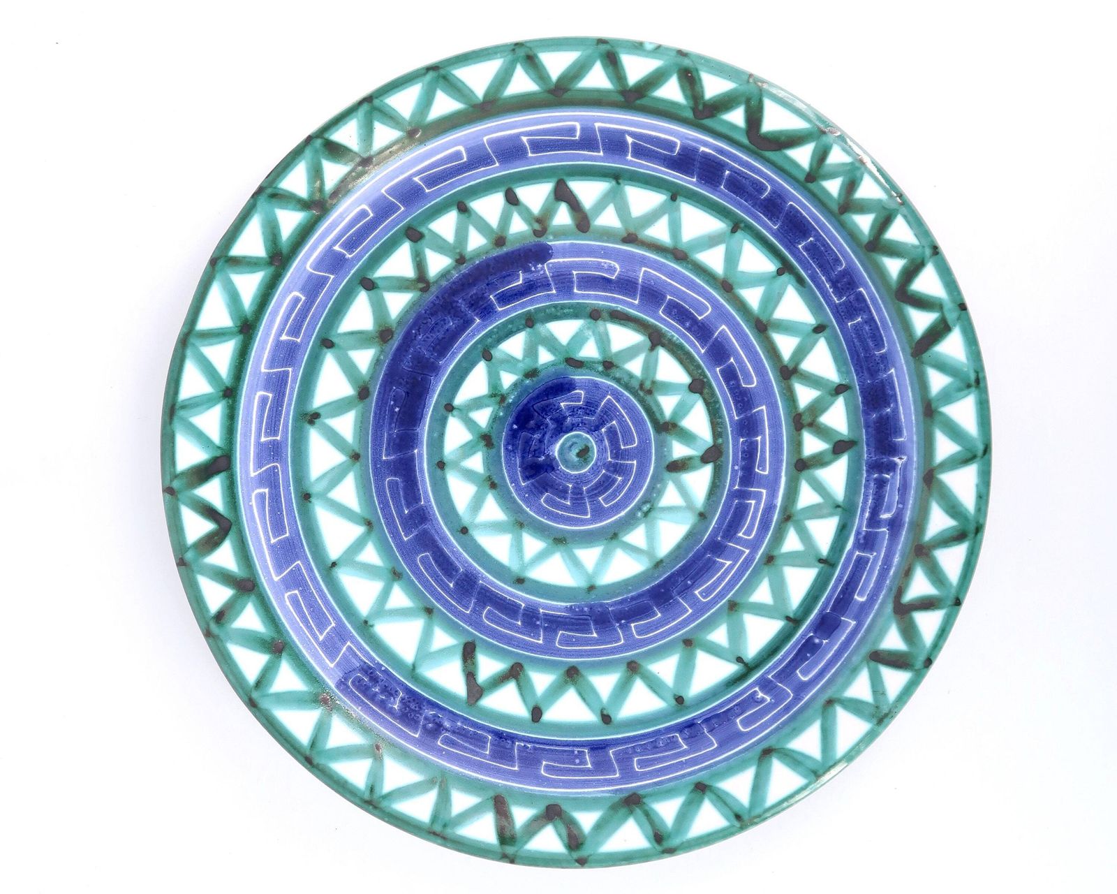 Robert Picault Large Ceramic Pie Plate, Vallauris France, 1960s / French Vintage Pottery, Serving Platter. photo Home Decor