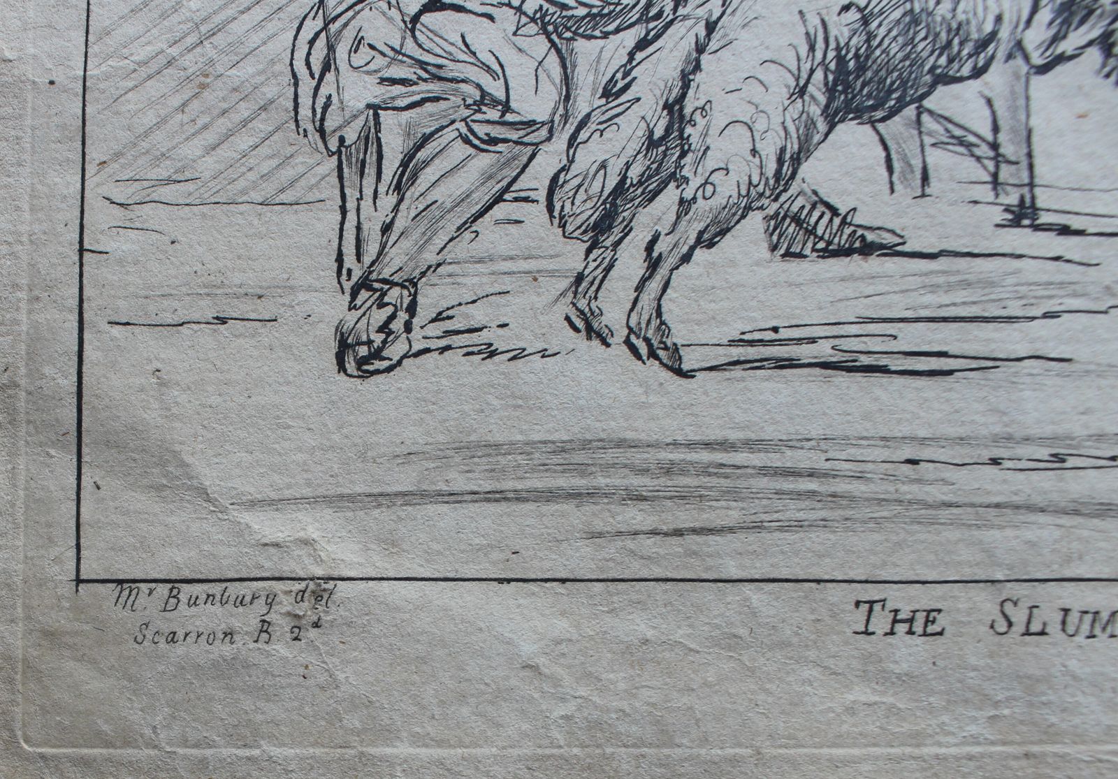 The Slumbers Of Ragotin Interrupted C1773 Ingelijste Ets photo furniture