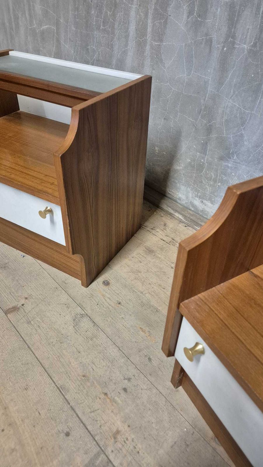Pair Of Vintage Mid Century Bedside Cabinets Czechoslovakia photo 1130.0