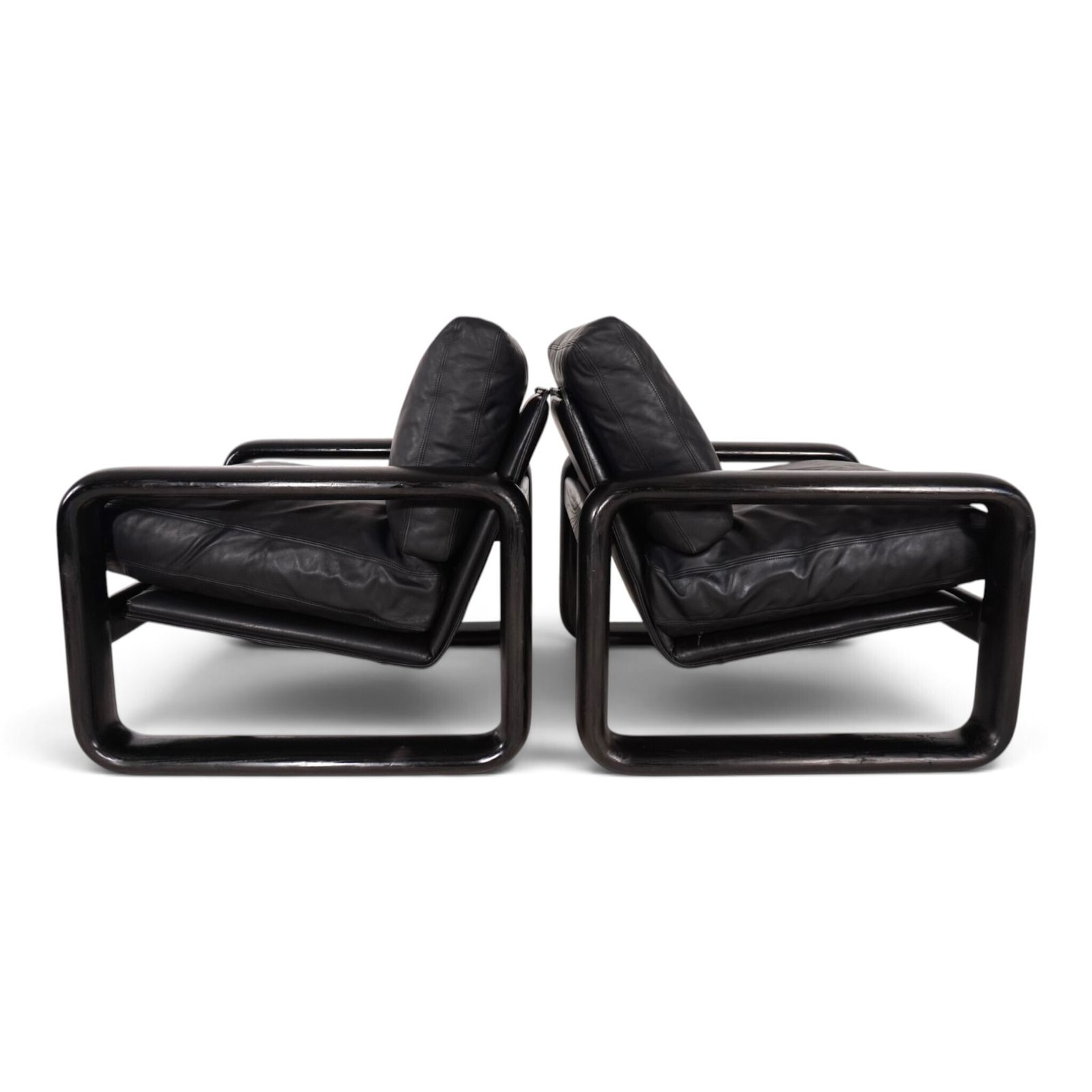 photo vinterior Set Of 2 Rosenthal Hombre Leather Lounge Chairs By Burkhard Vogtherr, 1970